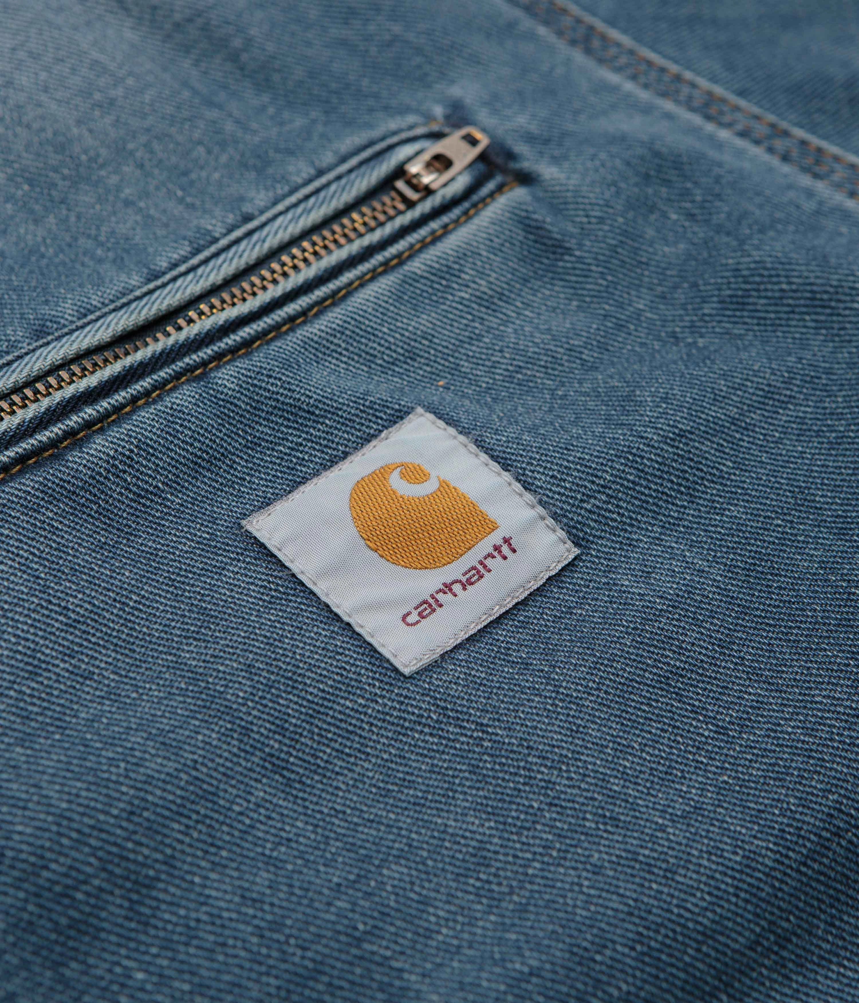 Carhartt OG Detroit Jacket - Blue / Dusty Hamilton Brown Dark Wash Durable Double Stitching