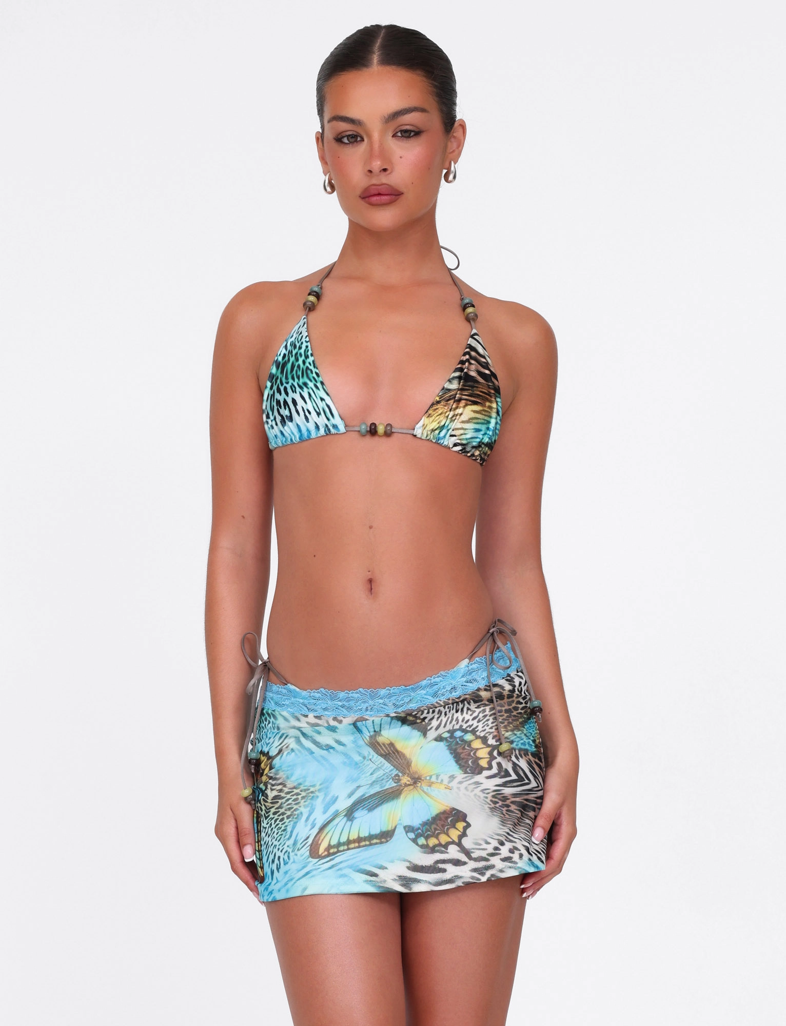 FINLEA MINI SKIRT - MULTI : ANIMAL : BUTTERFLY ANIMAL Seaside Vacation