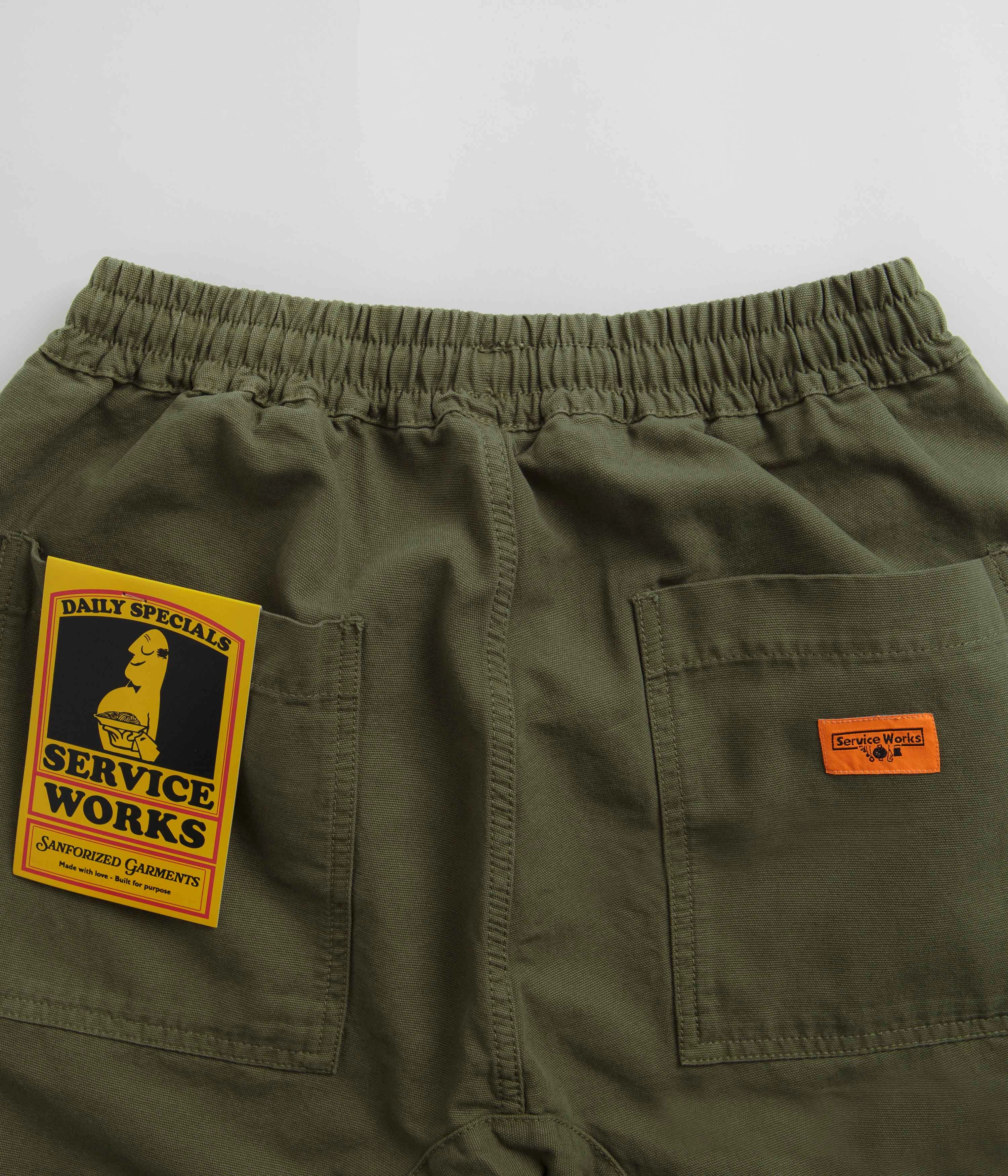 Freestyle Fit Service Works Classic Chef Shorts - Olive