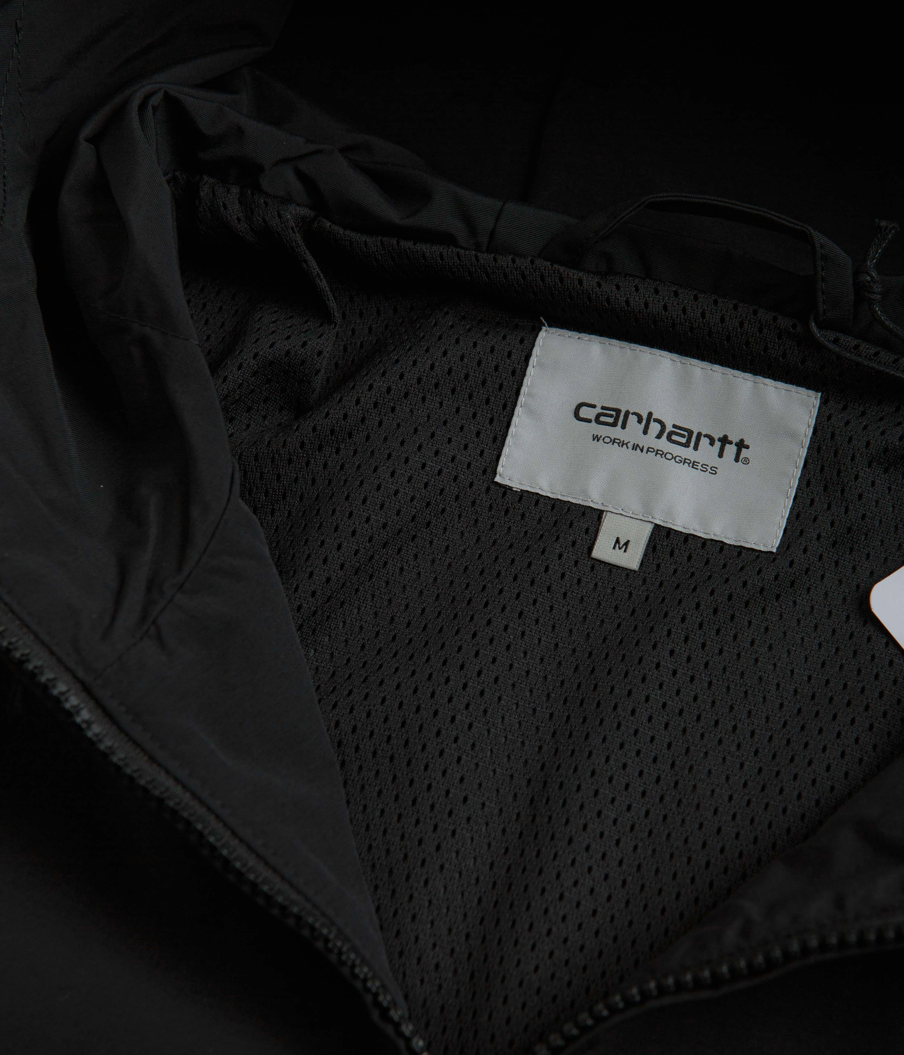 Carhartt Summer Windbreaker Pullover Jacket - Black / White Outdoor Adventure Roll Up Storage Design