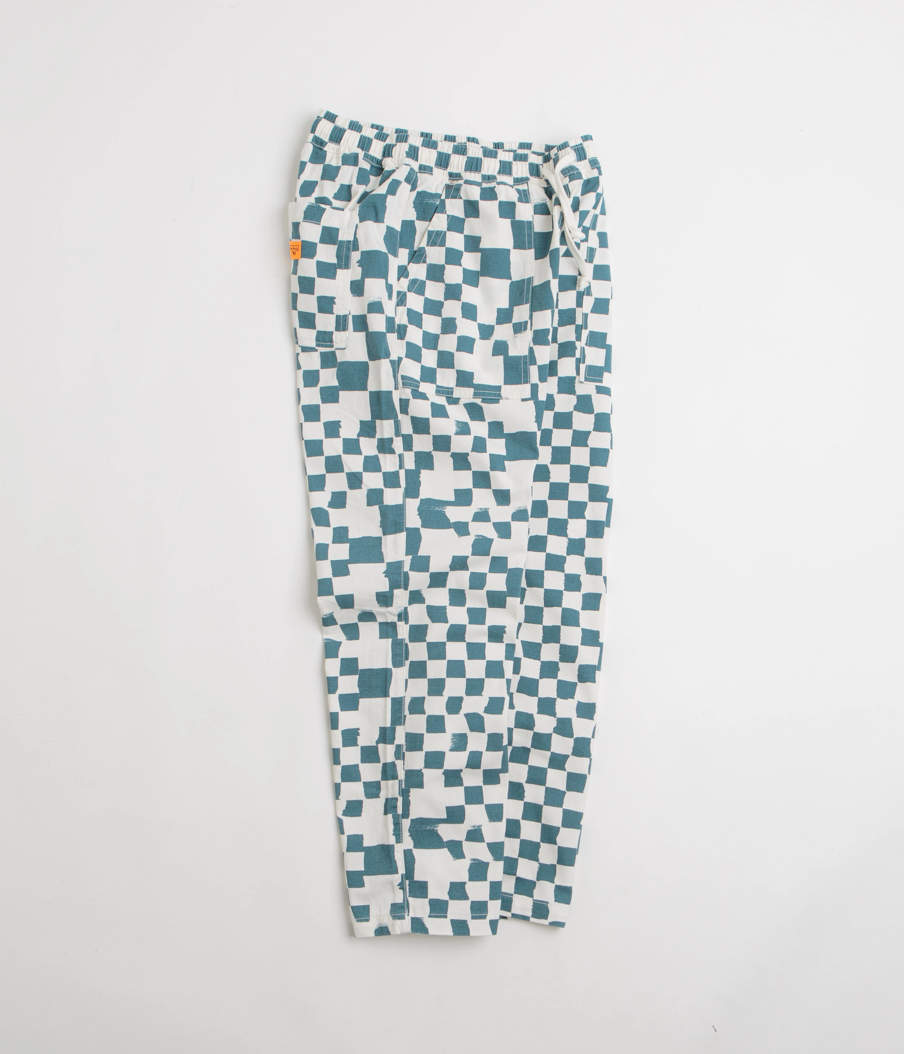 Service Works Printed Chef Pants - Teal Checker Slim wear Breathable Base