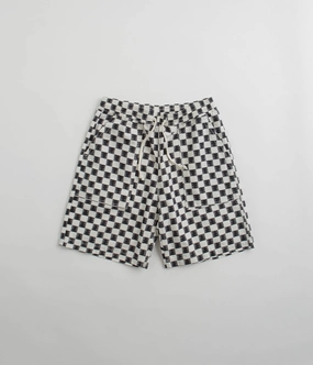 Service Works Classic Chef Shorts - Black / White Checker Light Comfort meditation wear