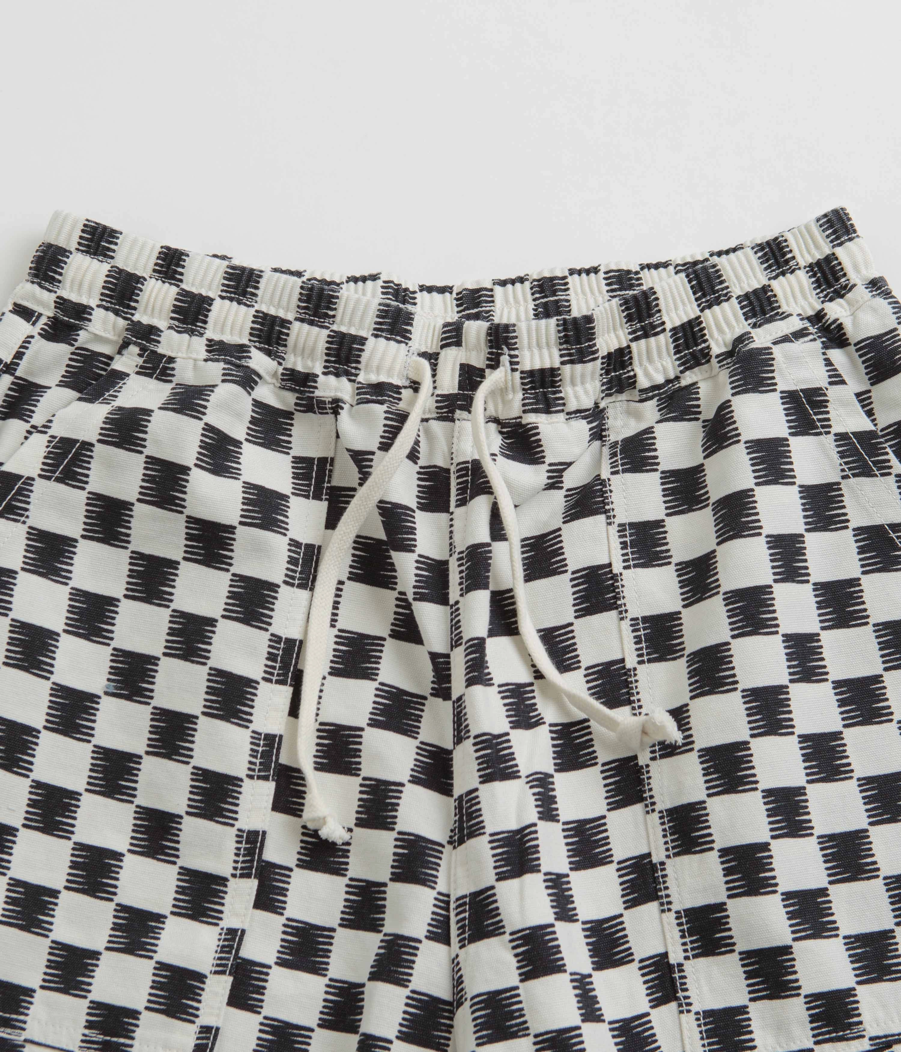 Layered Cuff Design Service Works Classic Chef Shorts - Black / White Checker