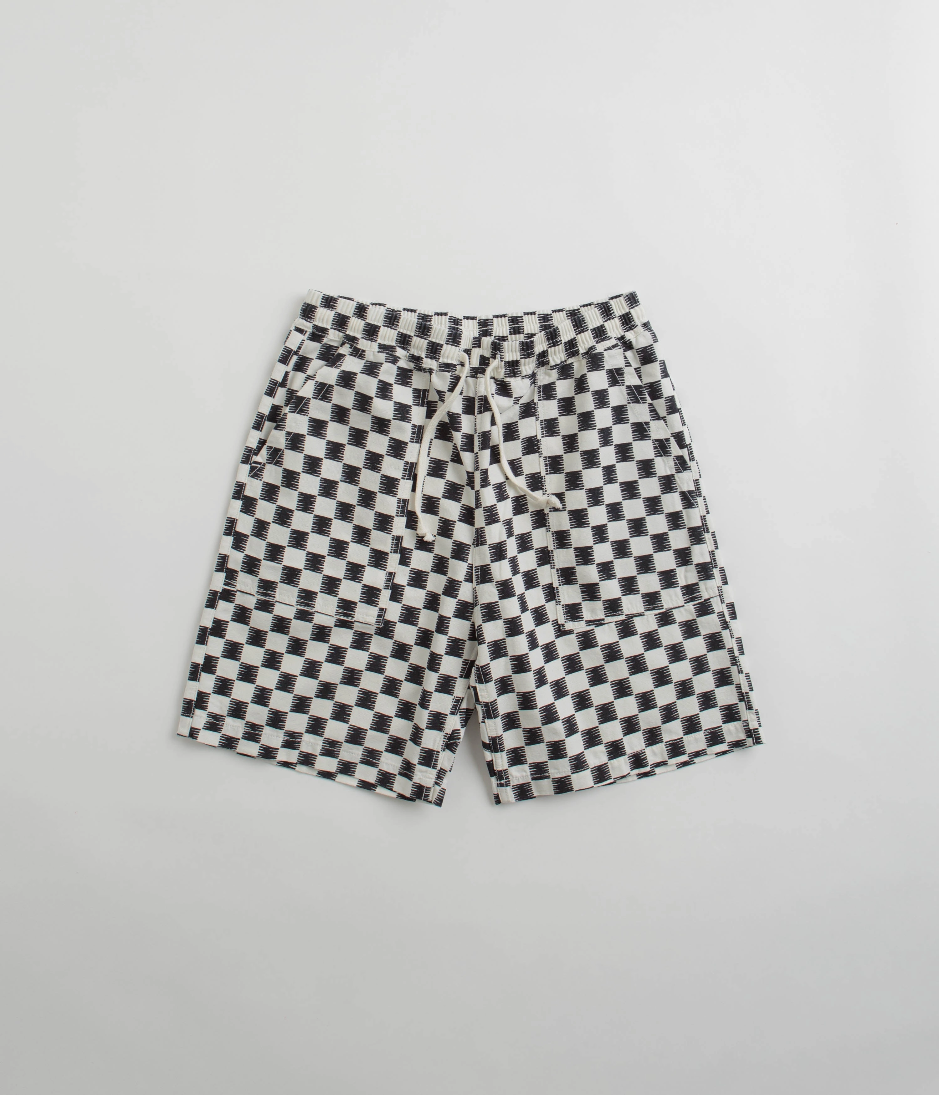 Service Works Classic Chef Shorts - Black / White Checker Light Comfort meditation wear