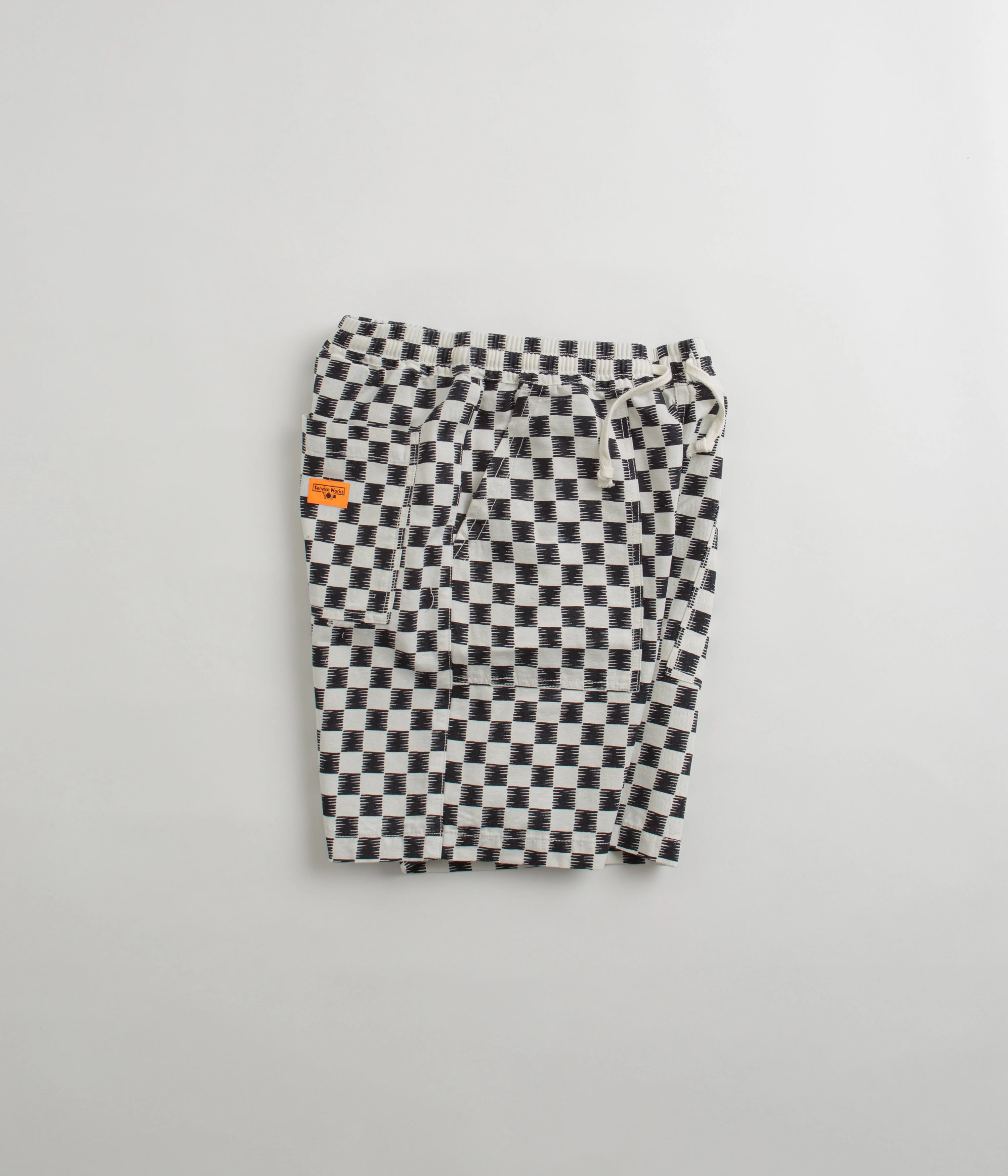 clubbing attire Easy Wear Service Works Classic Chef Shorts - Black / White Checker
