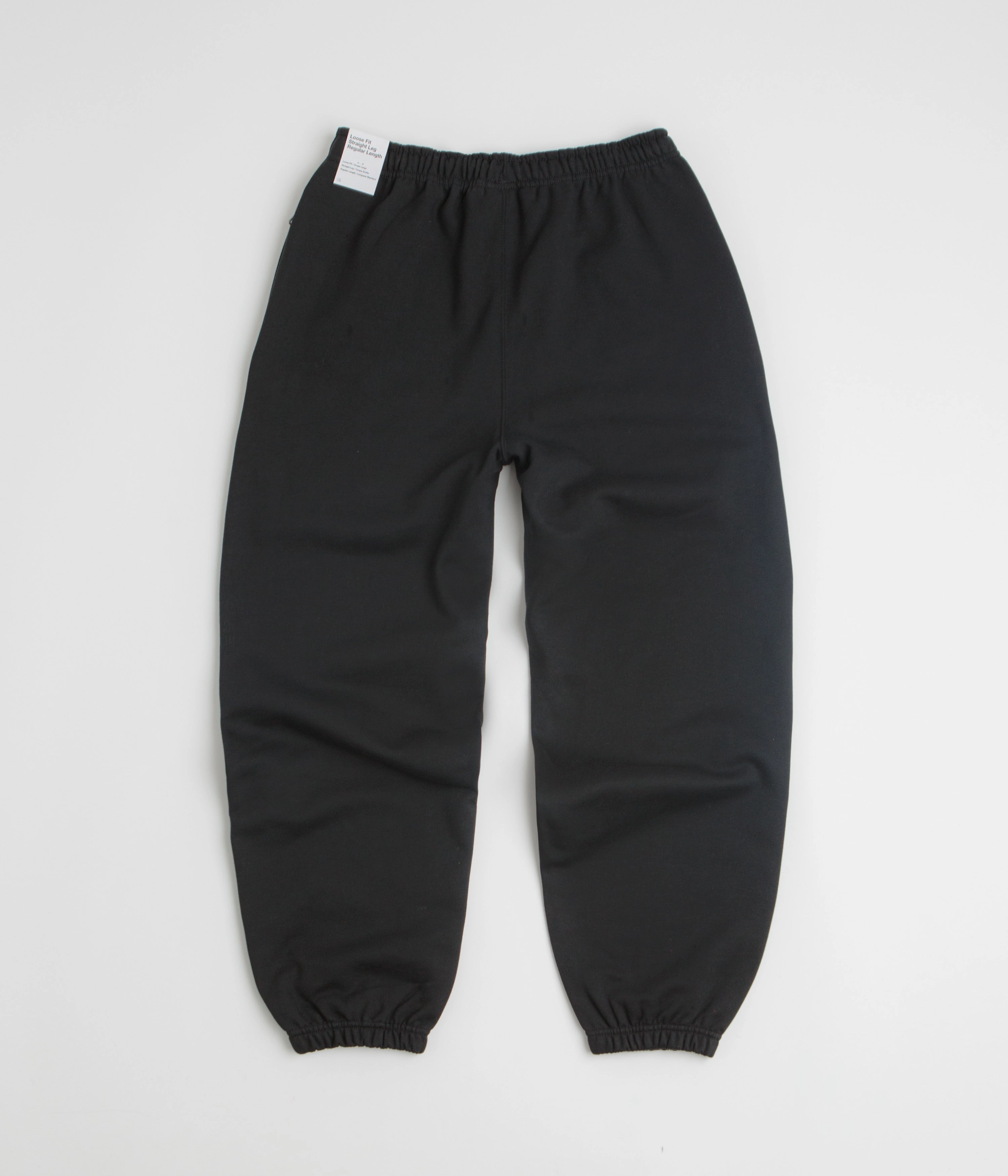Nike Solo Swoosh Cuffed Sweatpants - Black / Black / White Neutral Look Comfy Stretch