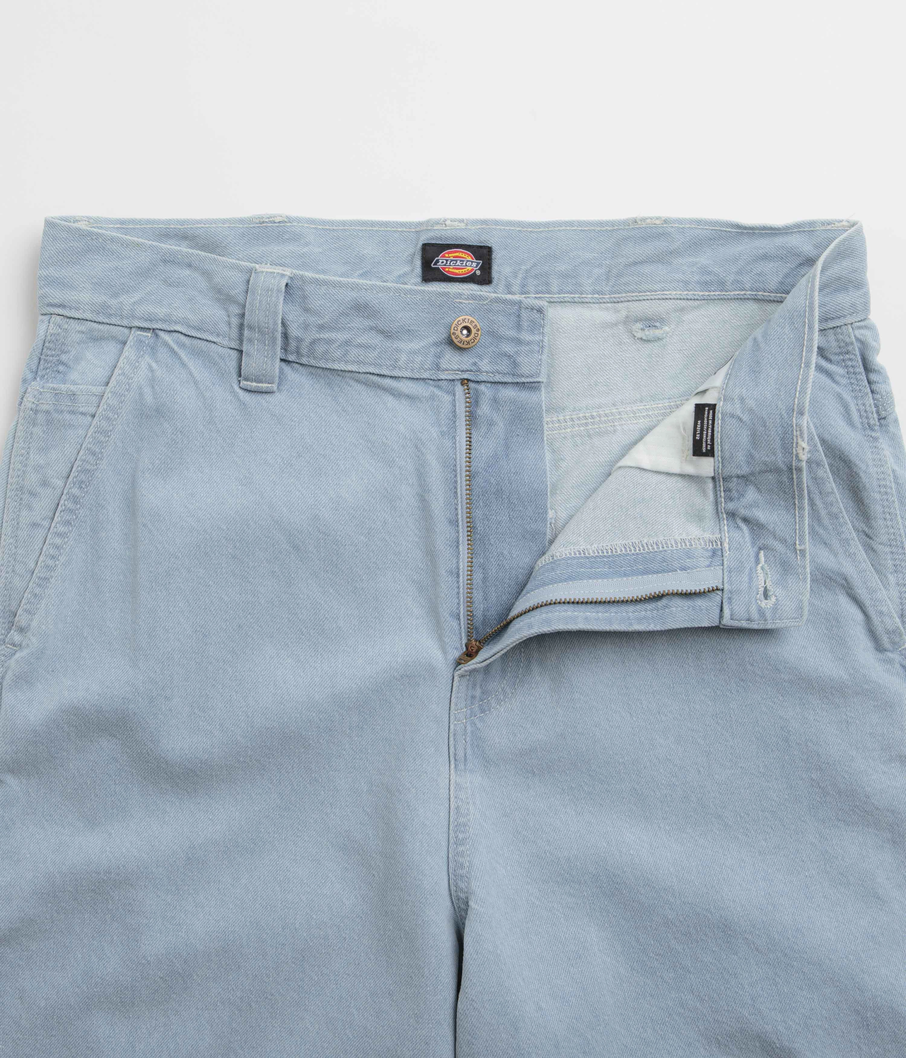 Distressed finish Recycled Polyester Dickies Madison Jeans - Vintage Aged Blue
