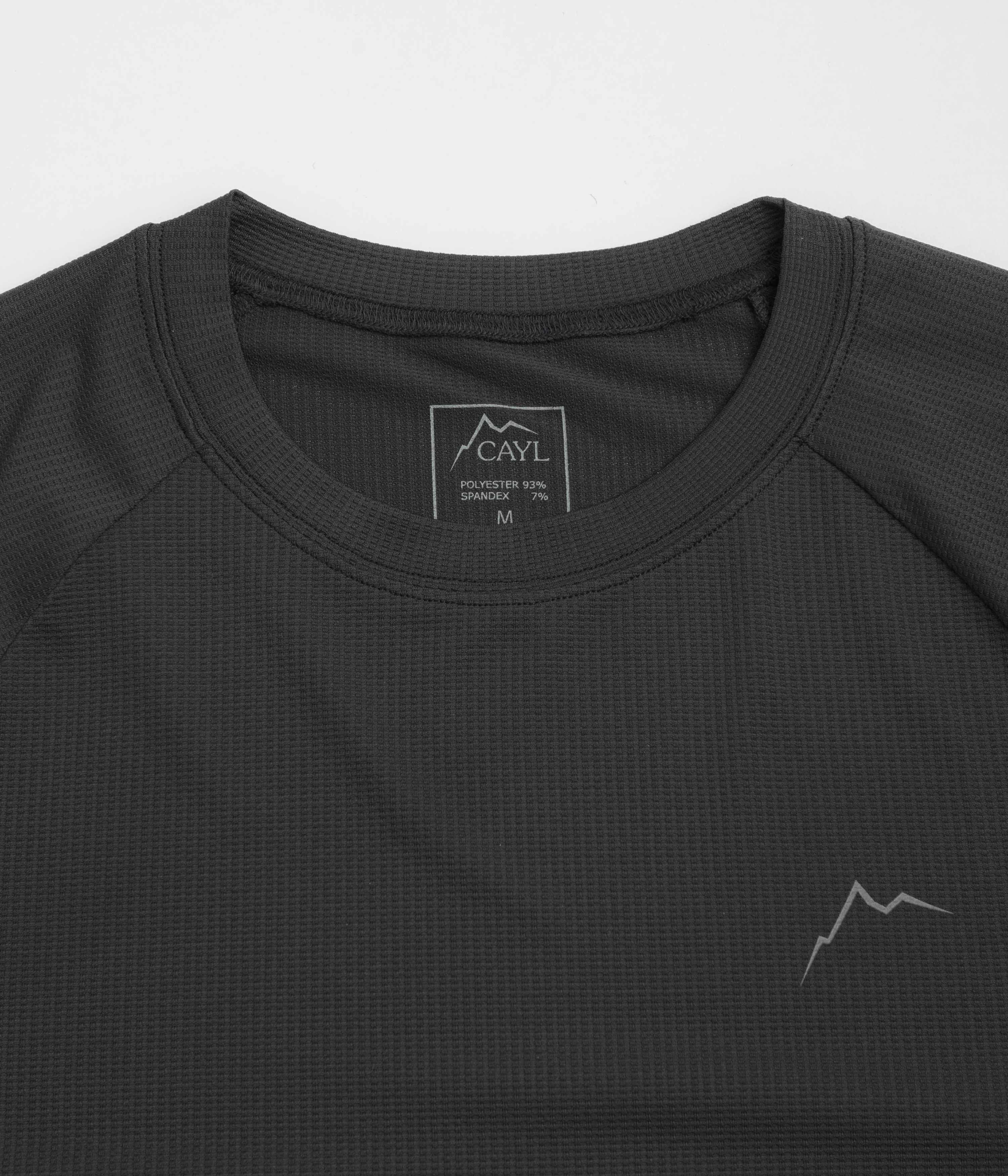 Cayl Logo Air T-Shirt - Black Lightweight Comfort Wear