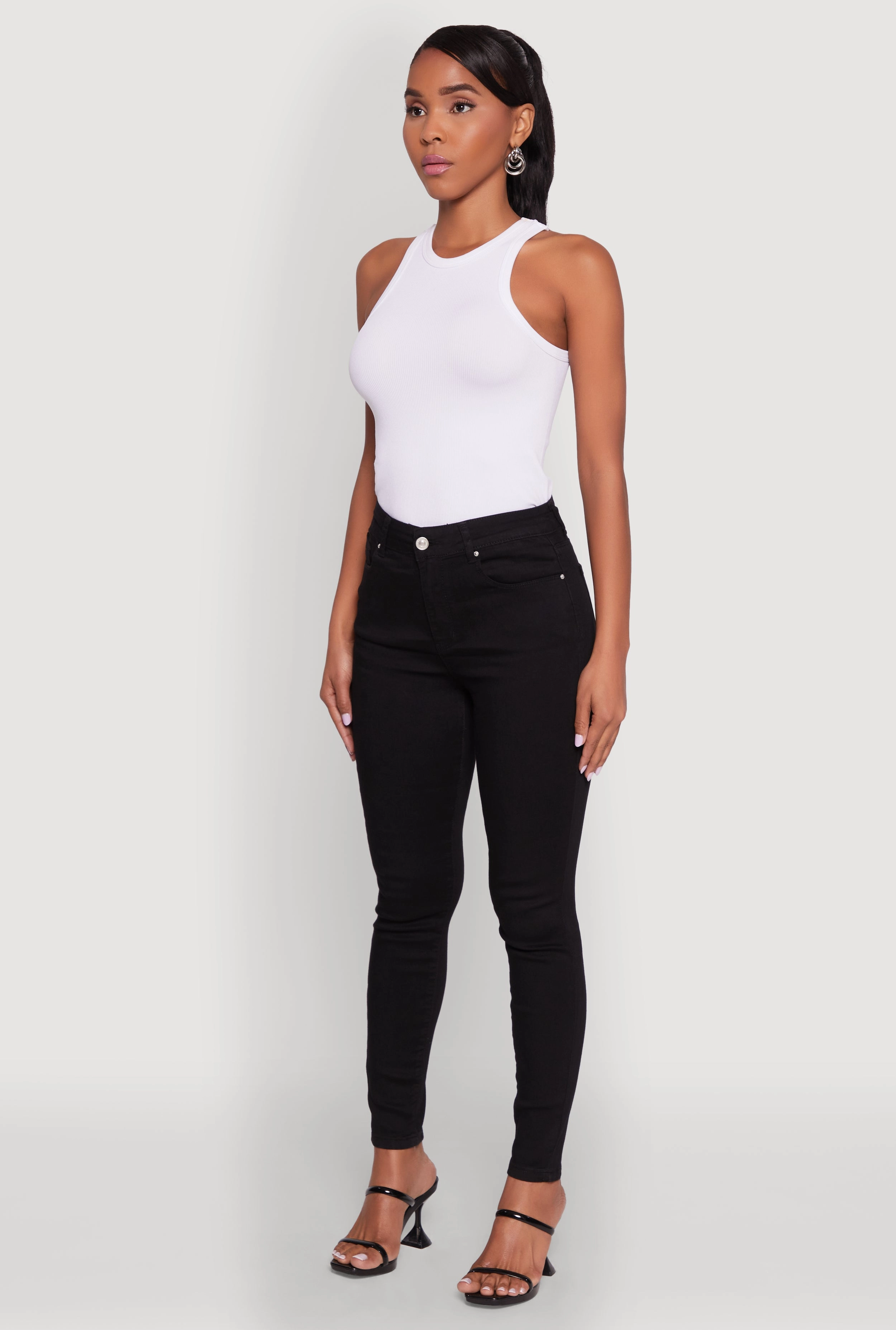 WAX Basic Skinny Jeans Earthy Modern Minimalist Office Wear