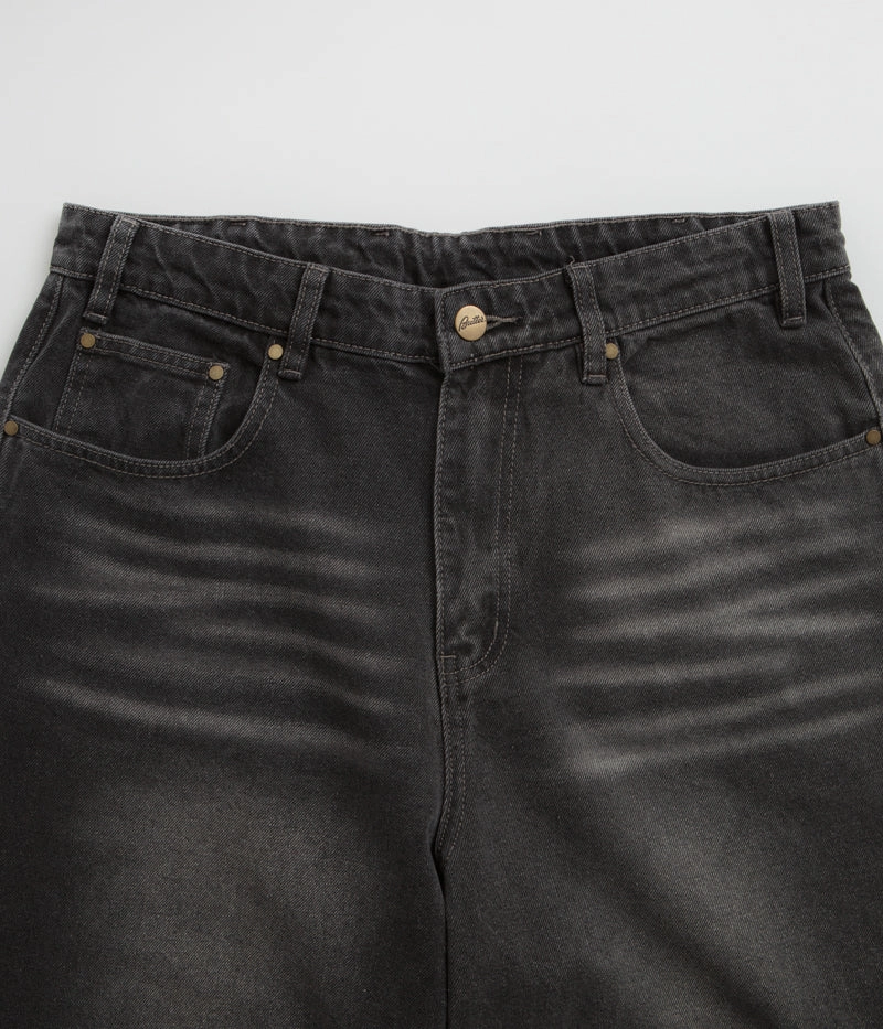 Butter Goods Wide Cut Jeans - Washed Black Timeless Utility Sport Wear Fit