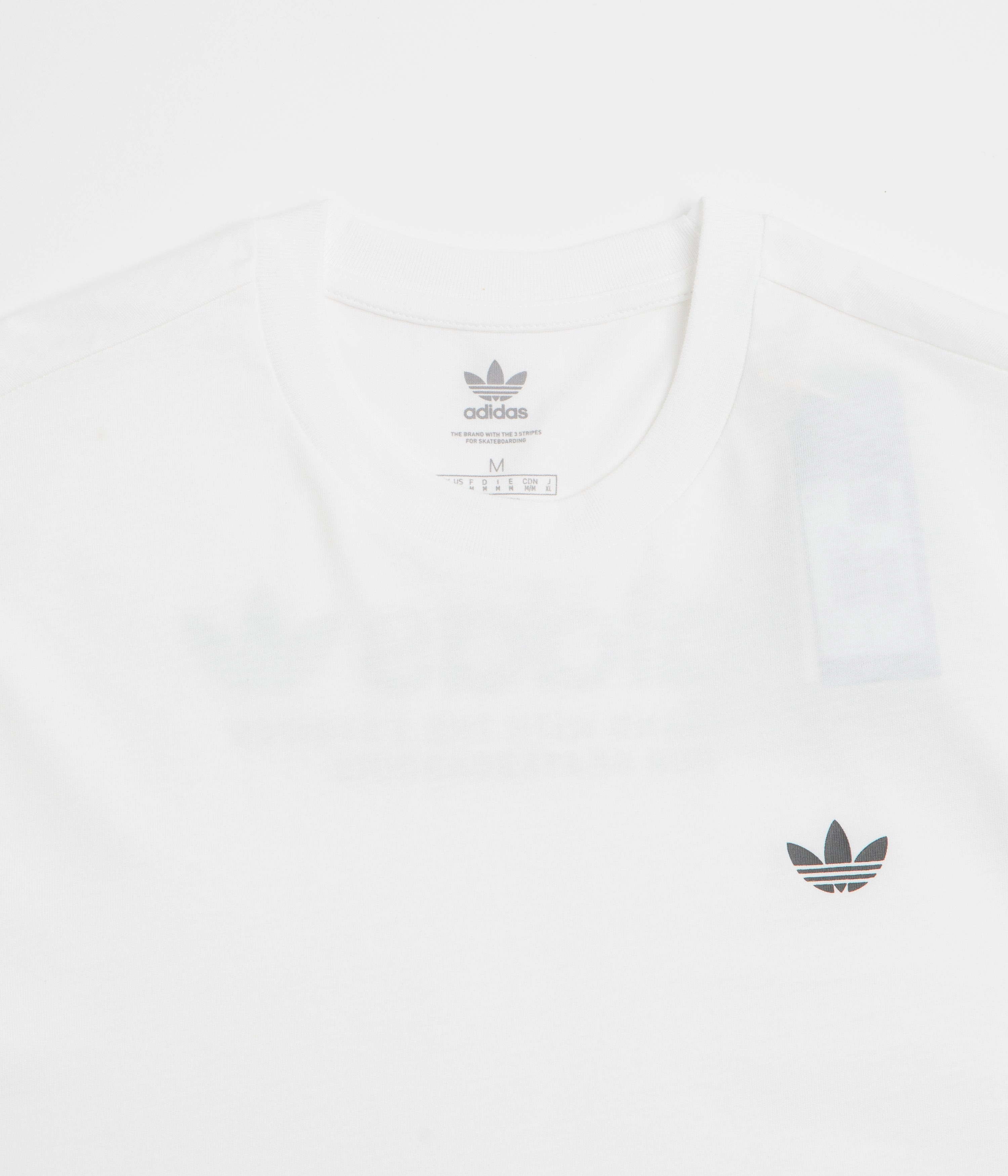 Denim combination Layered Sleeve Adidas 4.0 Logo T-Shirt - White / Black / Black