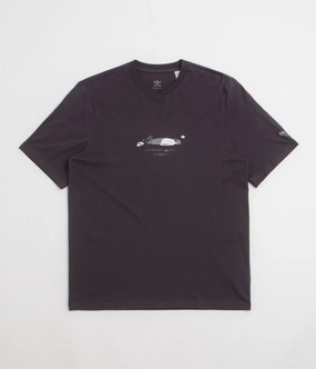 Adidas Henry Jones Defeat T-Shirt - Aurora Black Smooth Neckline