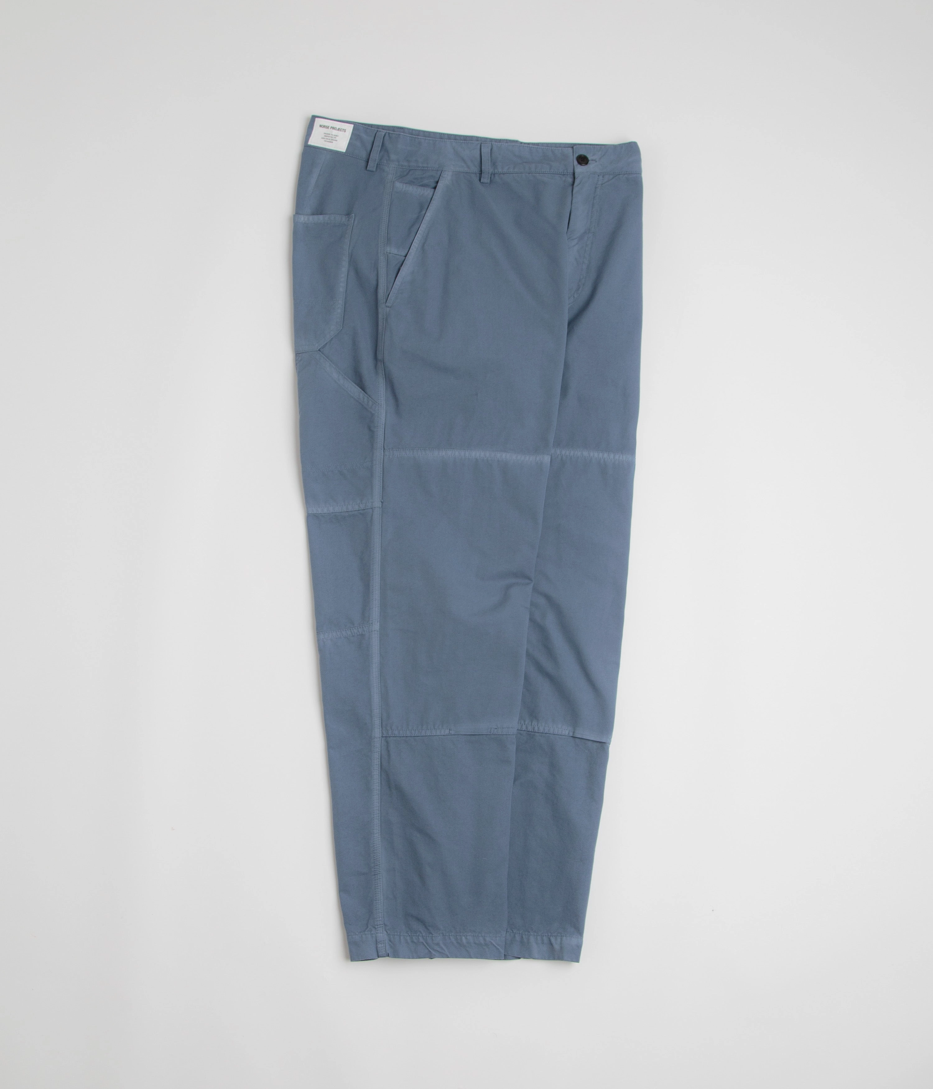 Norse Projects Lukas Tab Series Canvas Pants - Scoria Blue Modular Attachment Soft Brush Lining