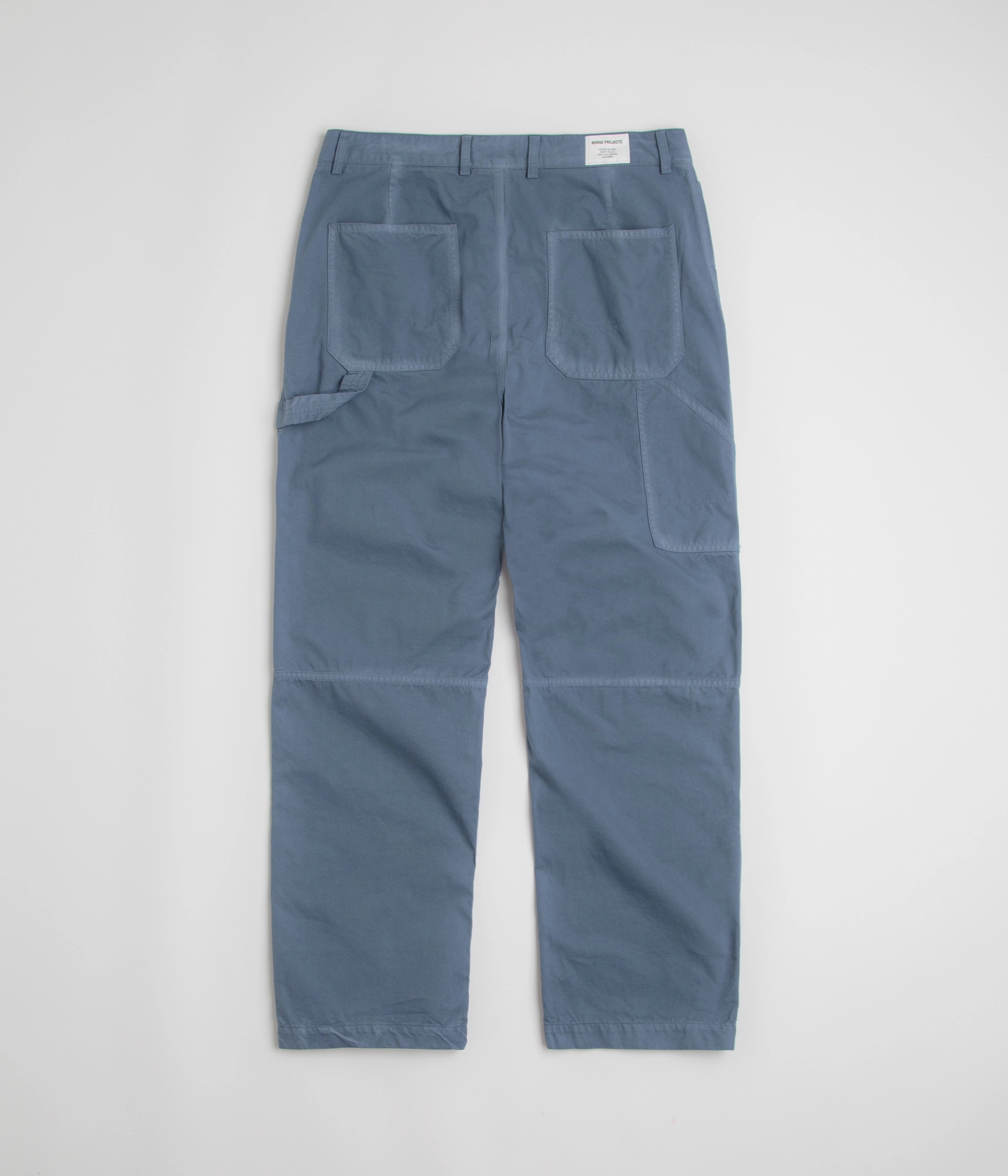 Norse Projects Lukas Tab Series Canvas Pants - Scoria Blue Breathable Mesh Panels
