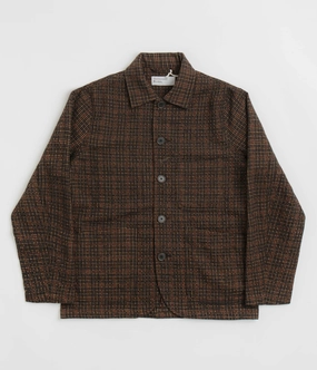 Universal Works Bakers C Jacket - Black / Olive Layered Look