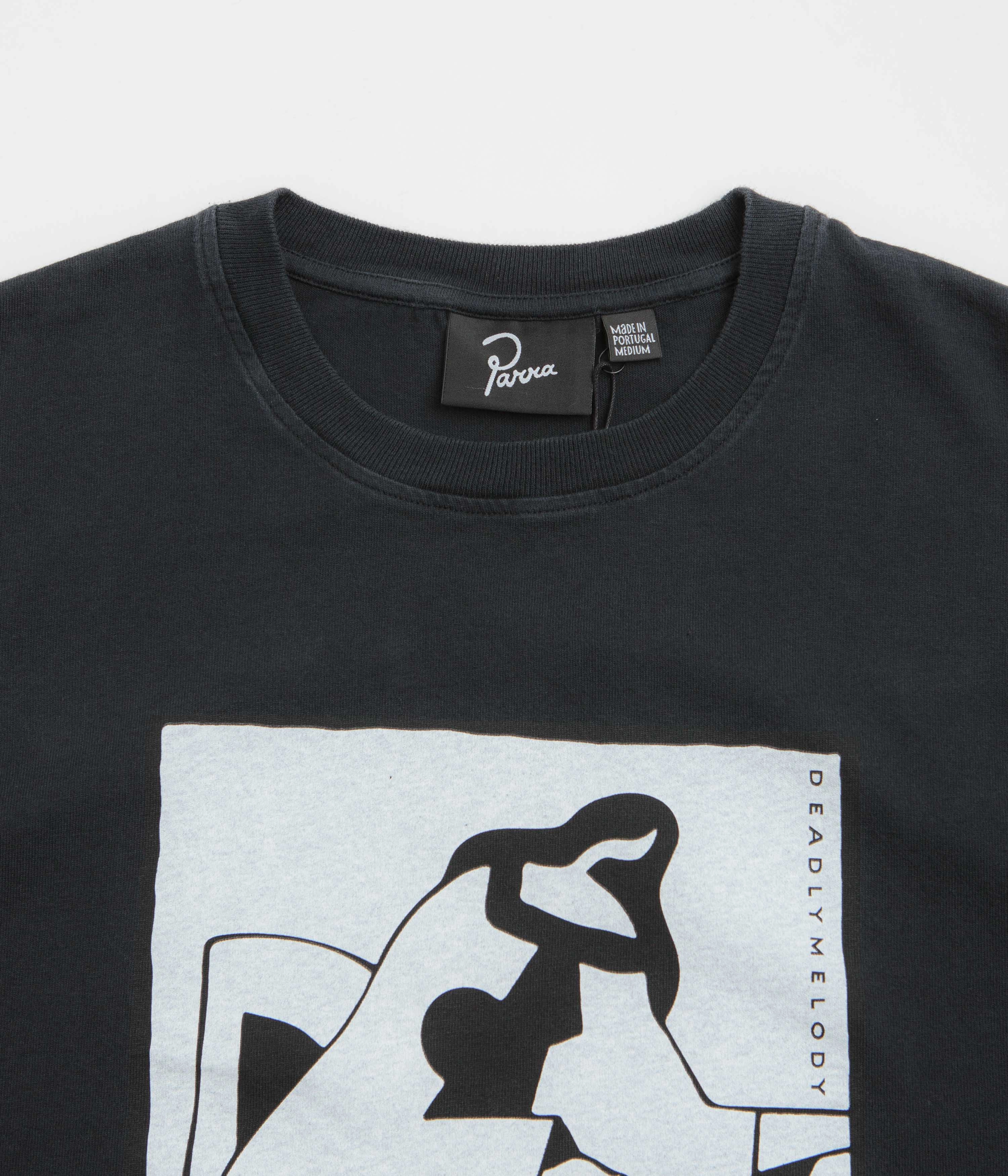 by Parra The Confession T-Shirt - Washed Black MultiPly Fabric Chic Style
