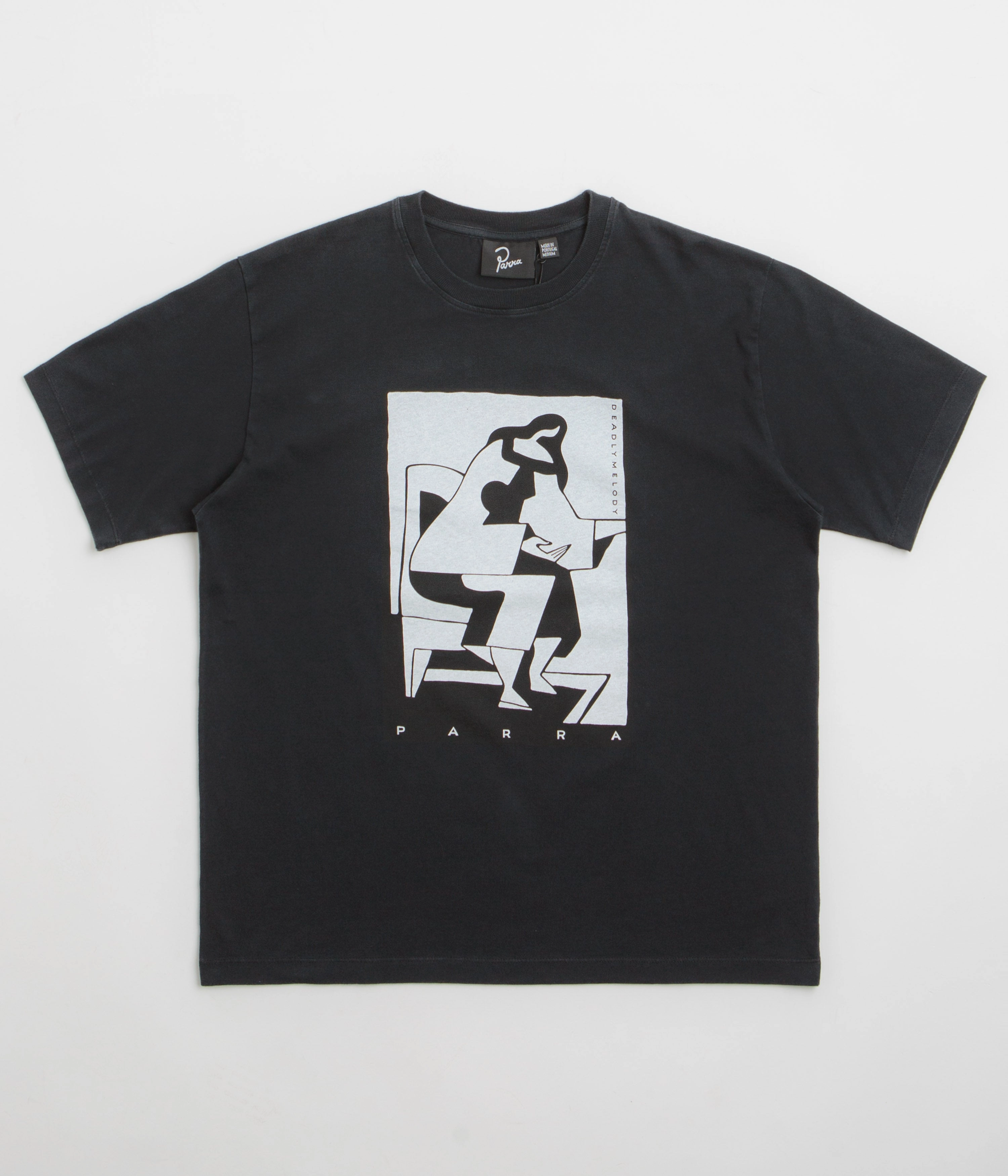 by Parra The Confession T-Shirt - Washed Black casual outing