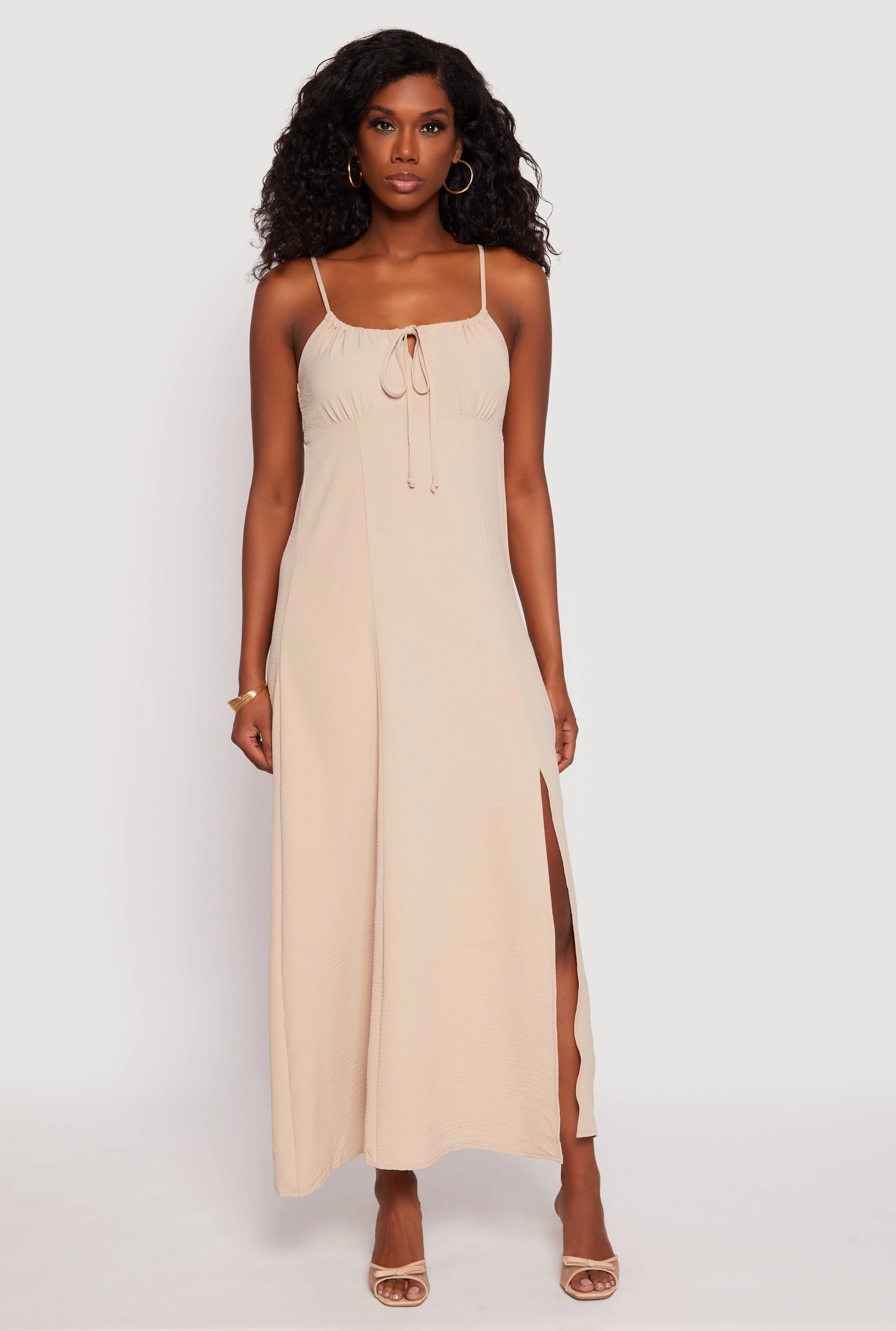 Airy Side Slit Maxi Dress Lightweight and Breezy