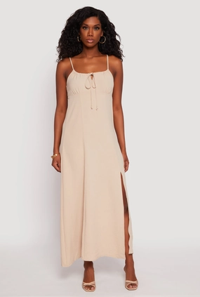 Airy Side Slit Maxi Dress Lightweight and Breezy