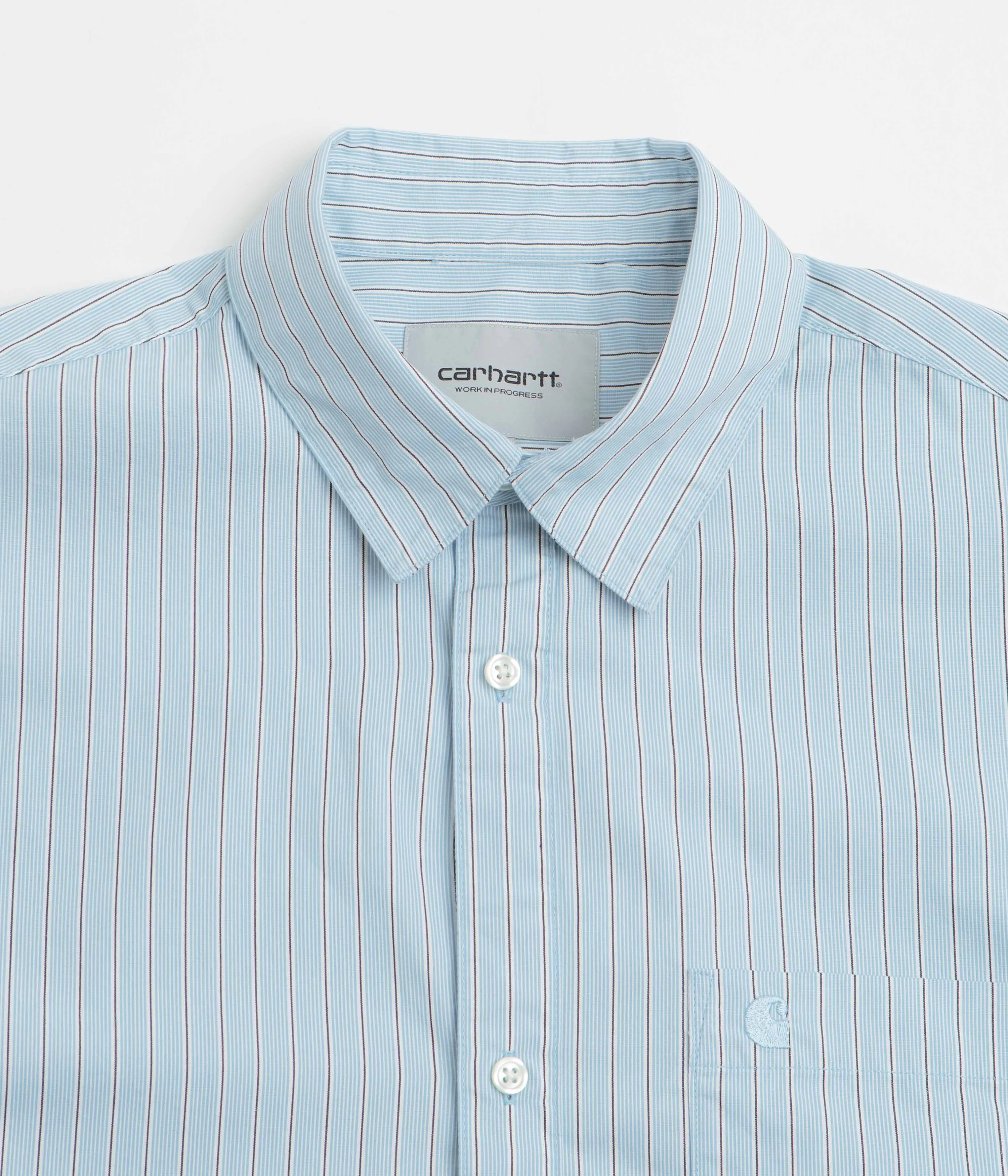 Sustainable production Carhartt Notus Shirt - Bova Stripe / Bluebird