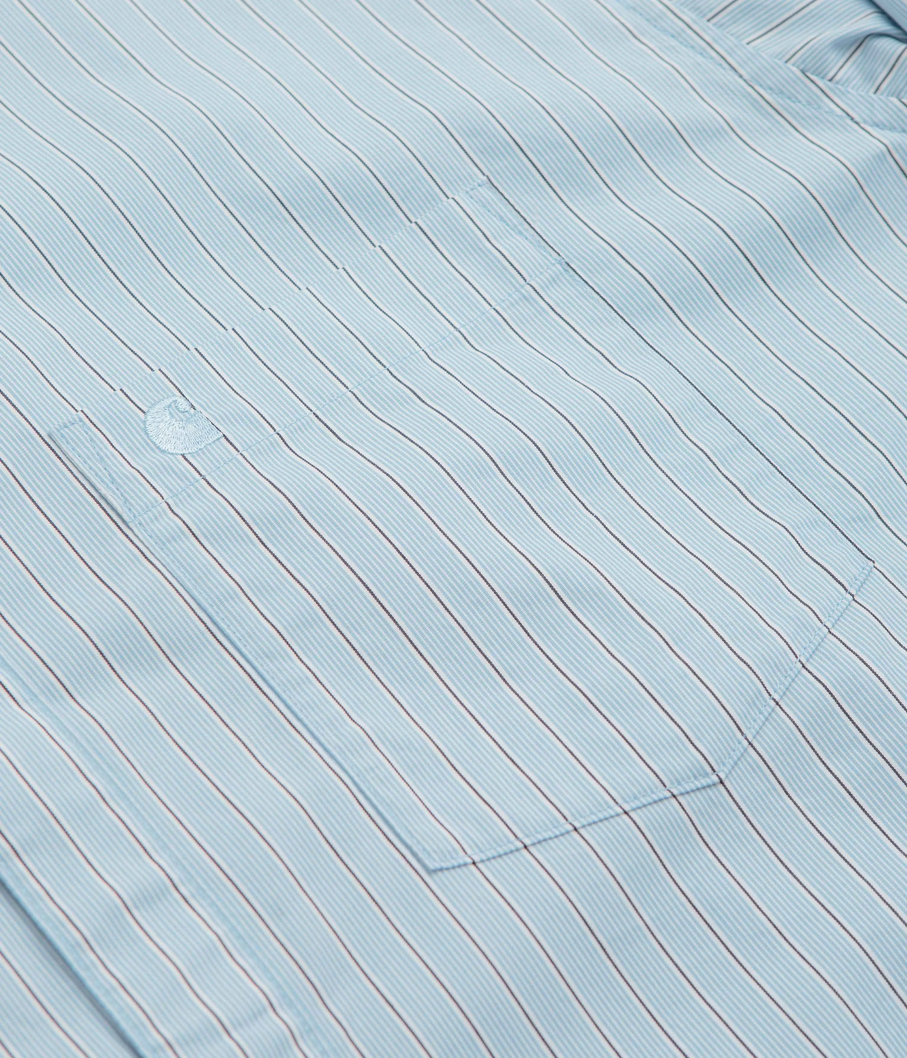 networking event Wrinkle-Resistant Carhartt Notus Shirt - Bova Stripe / Bluebird