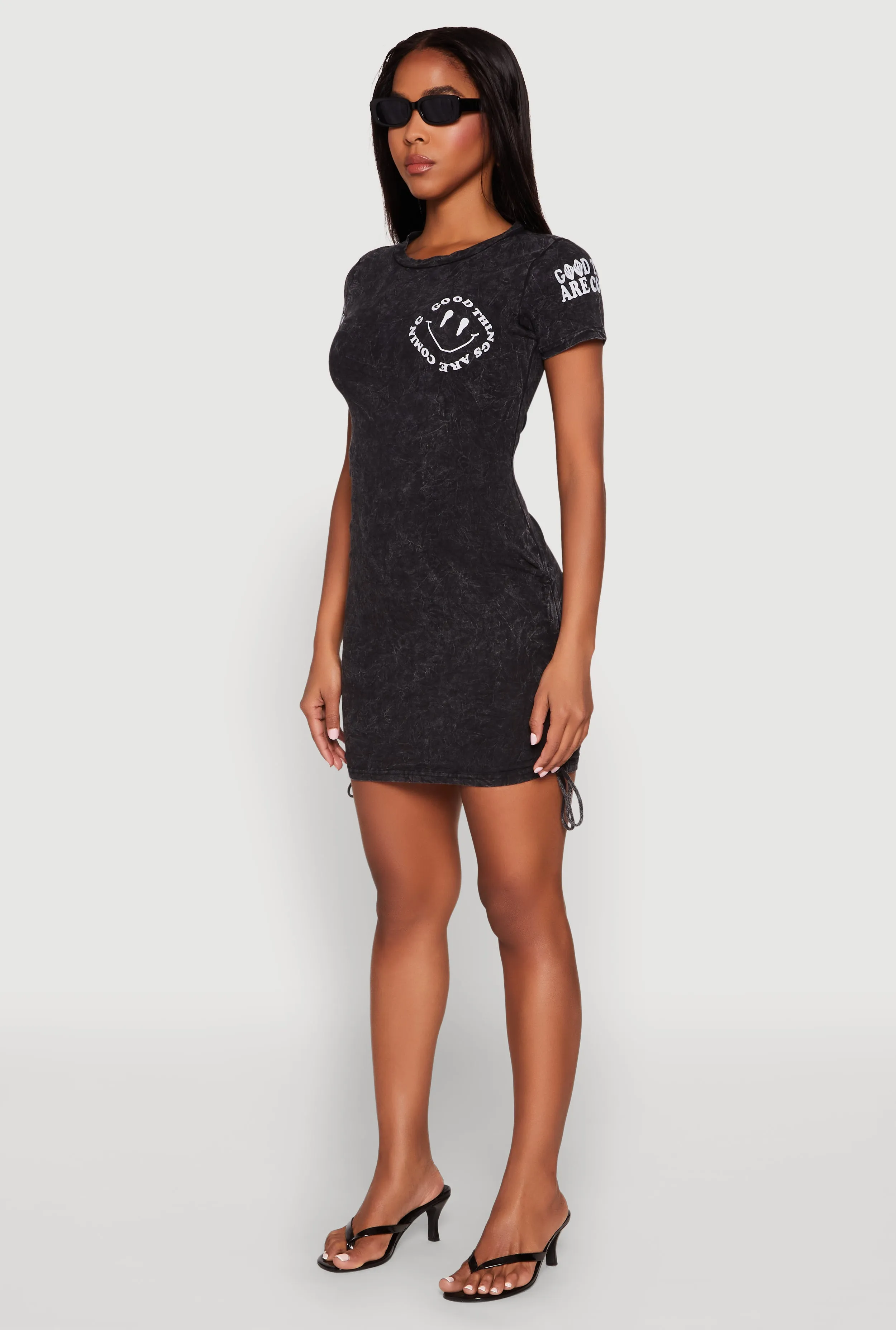 Work Ready Gentle Aesthetic Mineral Wash Good Things Are Coming T Shirt Dress