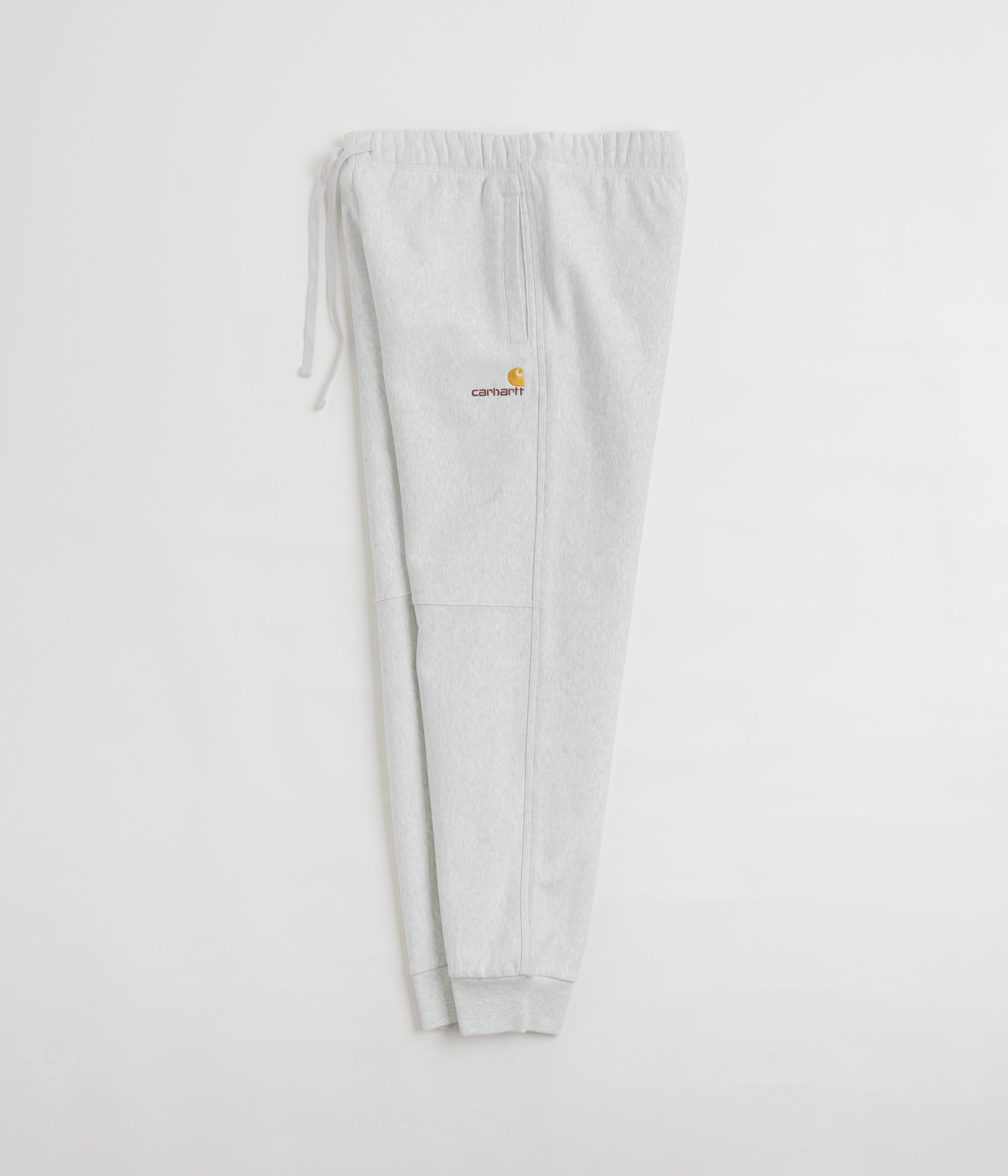 Sweat Wicking Lining All-day Comfort Carhartt American Script Sweatpants - Ash Heather