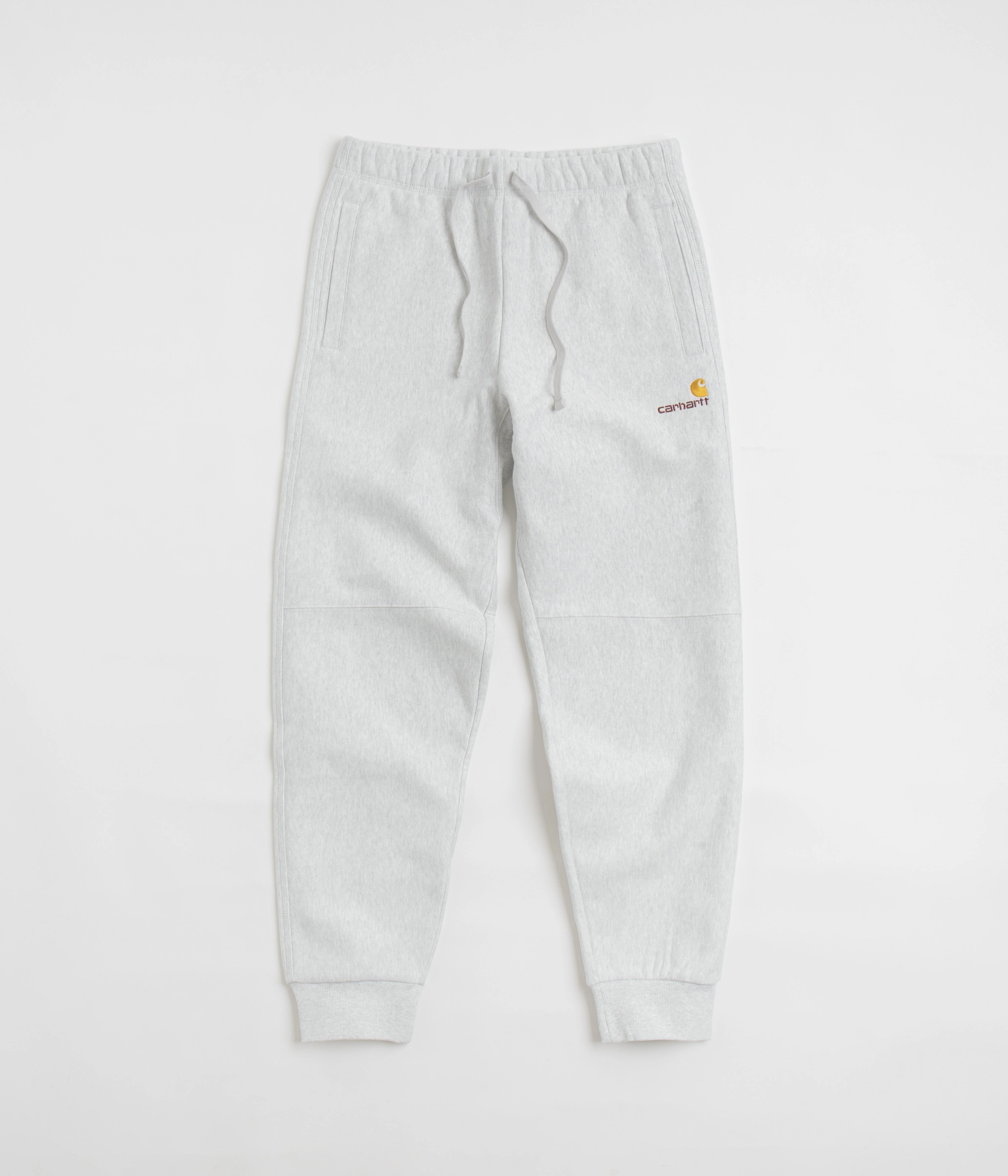Carhartt American Script Sweatpants - Ash Heather Commuter Ready