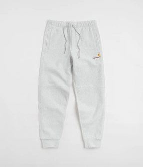 Carhartt American Script Sweatpants - Ash Heather Commuter Ready