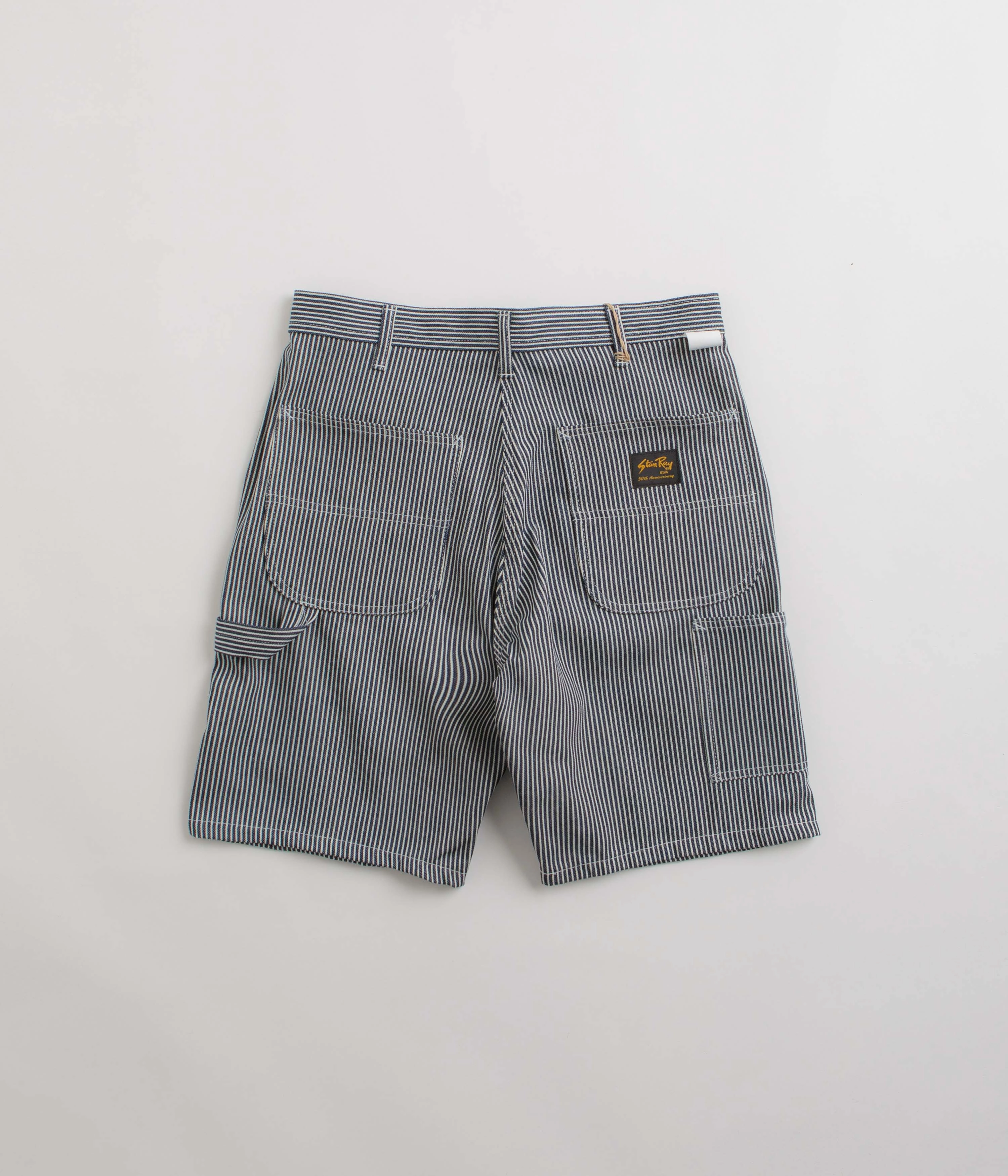 Stan Ray Painter Shorts - Hickory Stripe Breeze Stretch high waisted