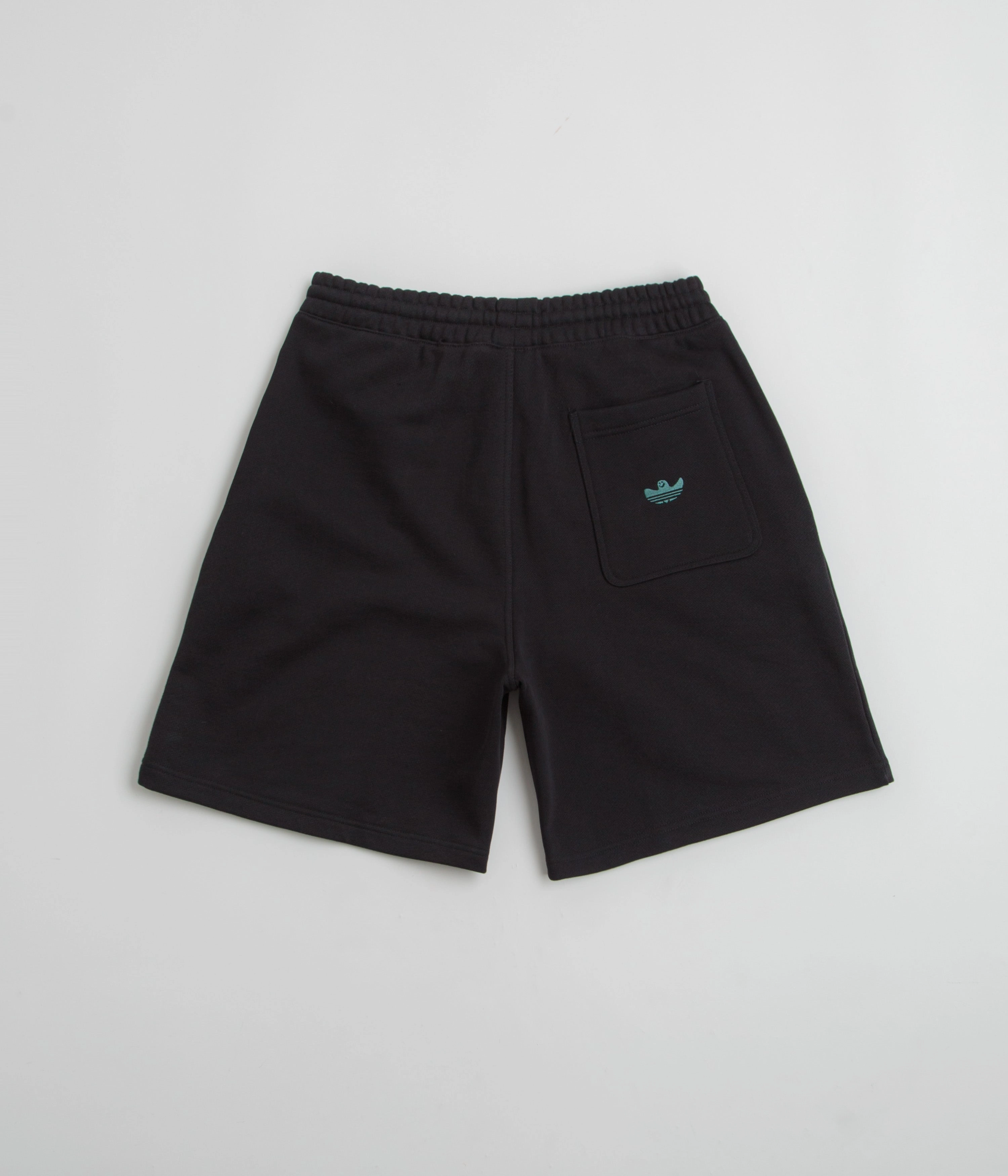 Adidas Shmoofoil Heavyweight Shorts - Black / Preloved Teal Flexible Fit Animal Print