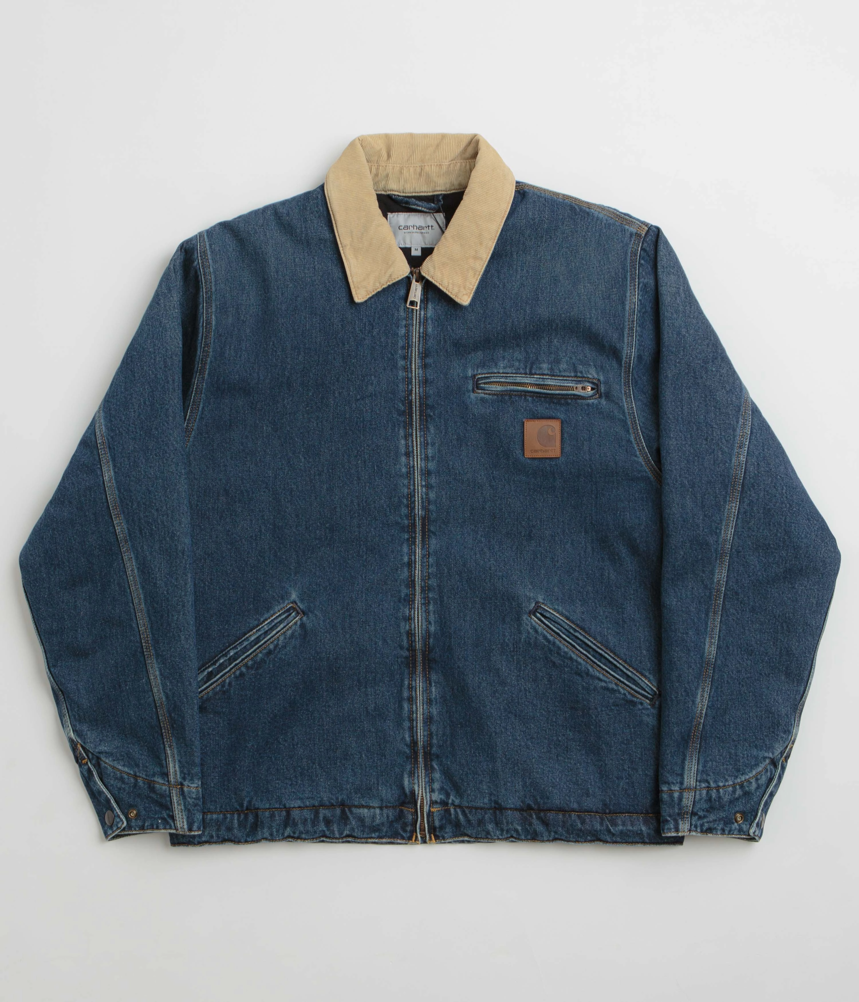 Carhartt OG Detroit Jacket - Blue / Dusty Hamilton Brown HybridLayerCompatibility All Day Fit