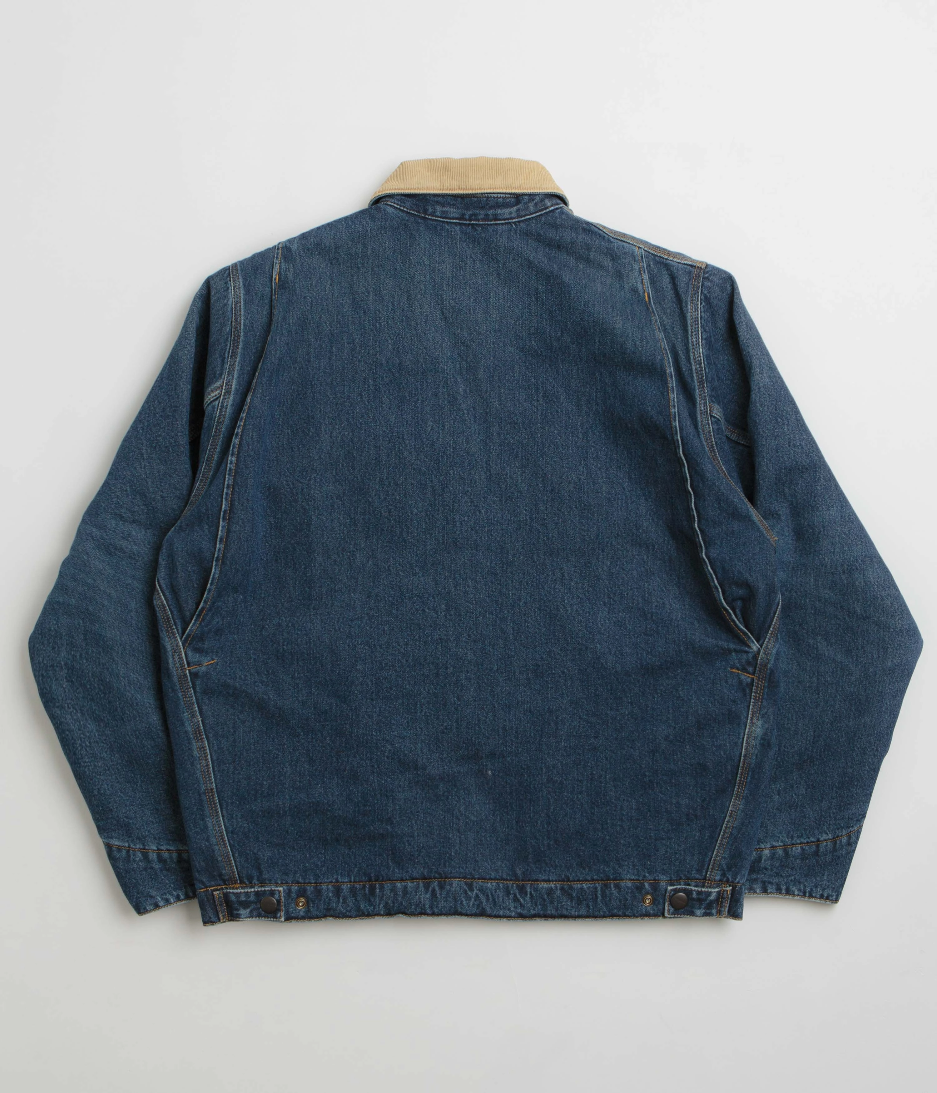 Carhartt OG Detroit Jacket - Blue / Dusty Hamilton Brown High Collar Windguard