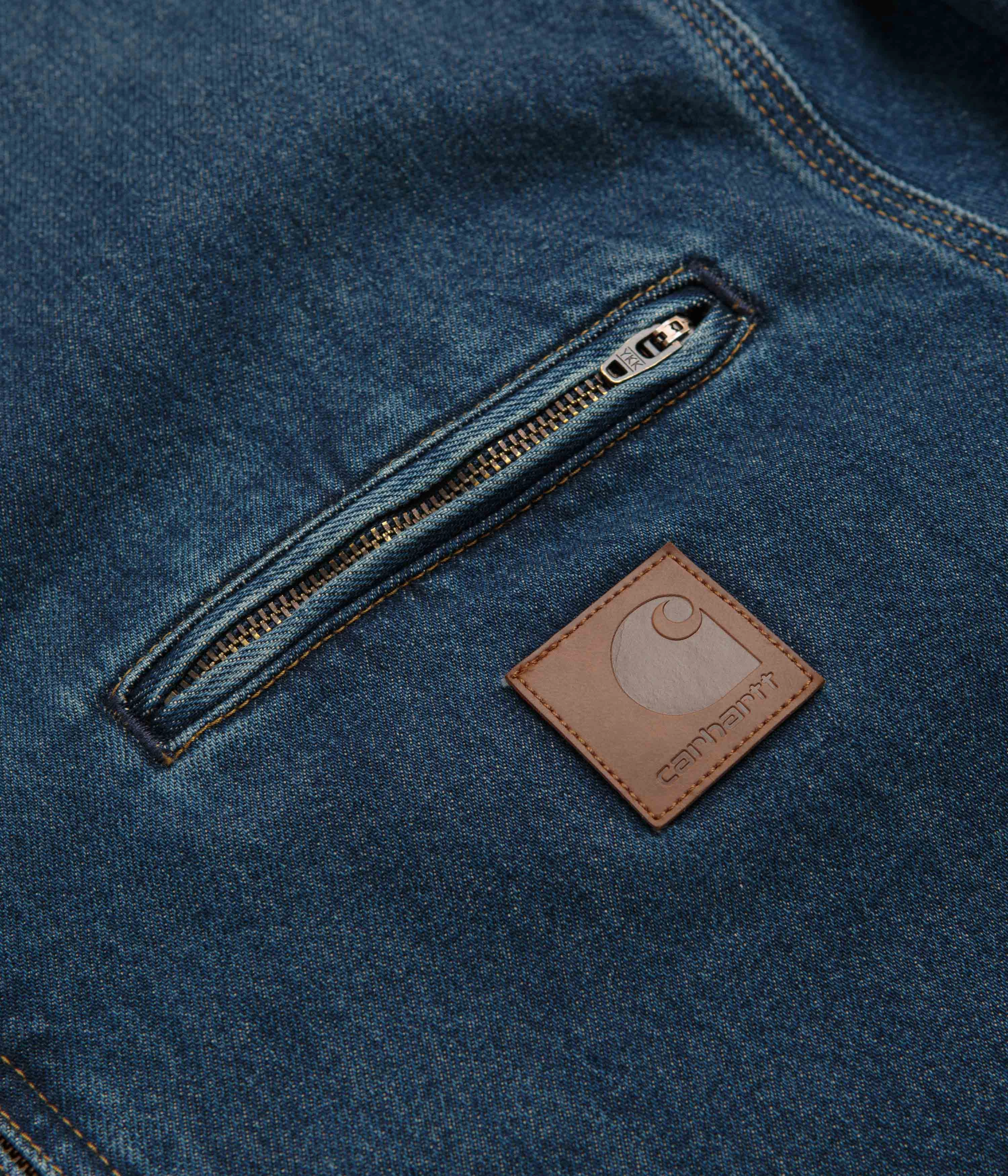 Clean Street Look Carhartt OG Detroit Jacket - Blue / Dusty Hamilton Brown