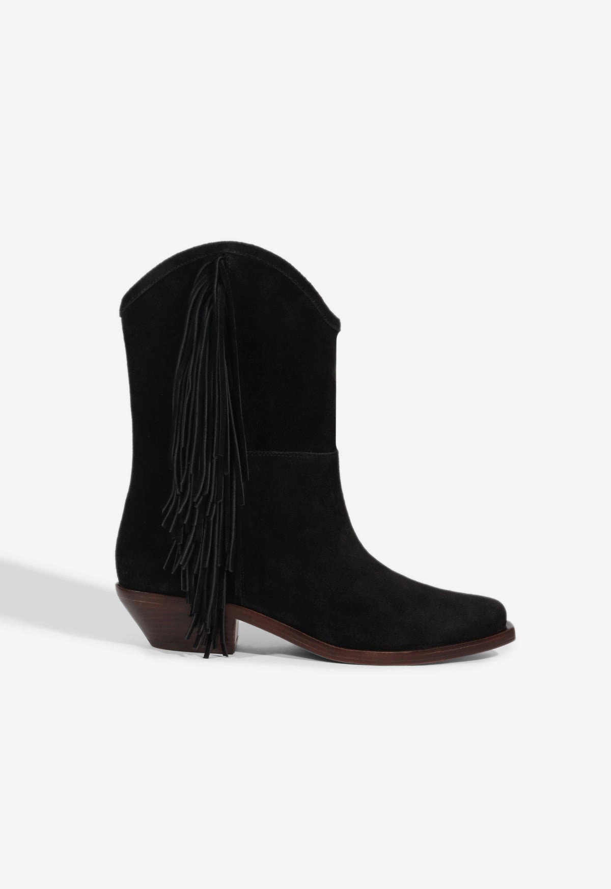 Tess West Suede Bootie Decorative High Heels