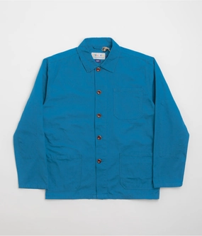 Vegan Safe Uskees 3001 Buttoned Overshirt - Bright Blue