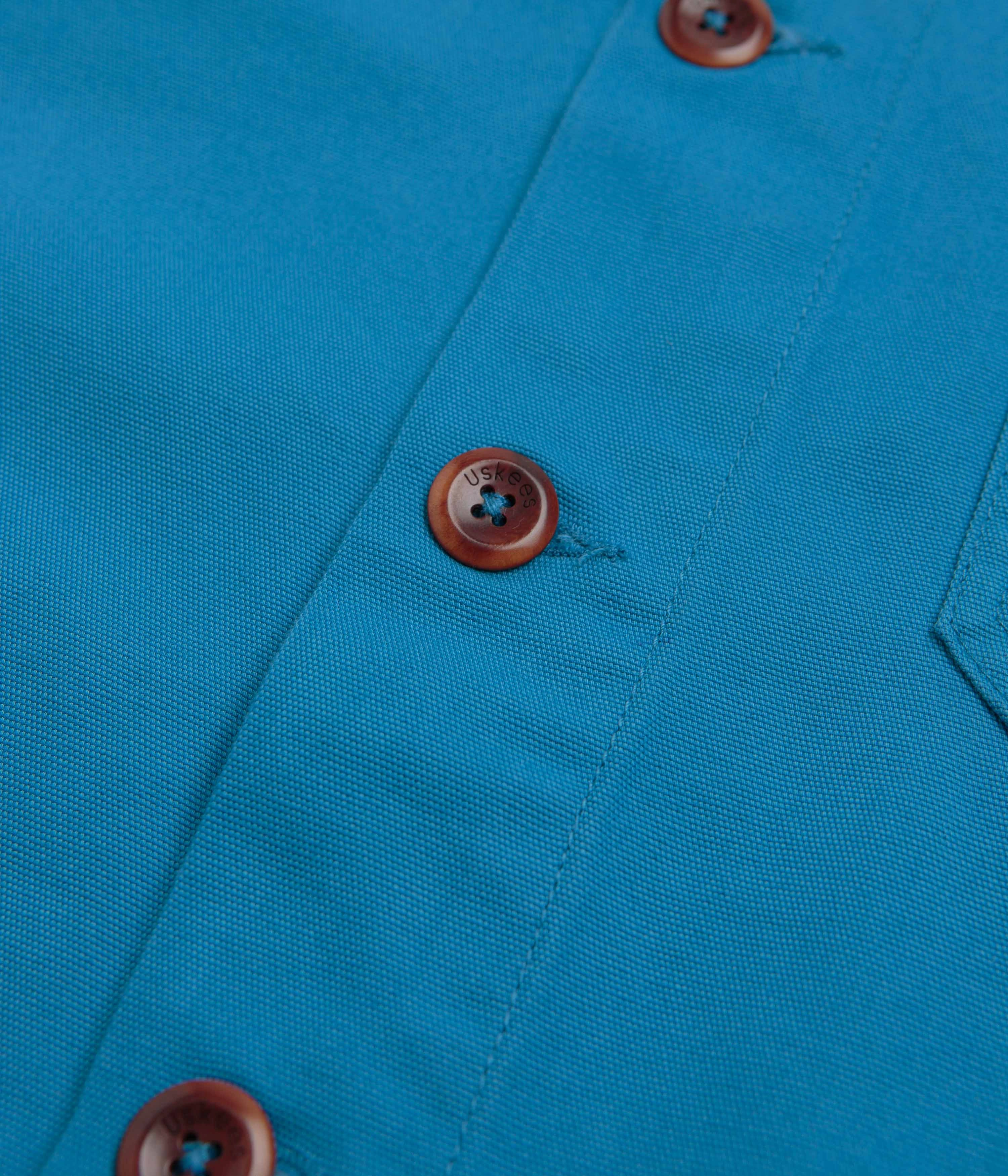 Uskees 3001 Buttoned Overshirt - Bright Blue Soft Shell Modular Layering Compatibility