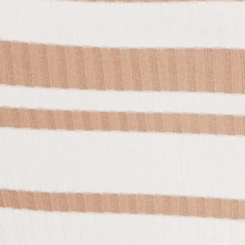 Neutral Layer Almost Famous Off the Shoulder Striped Dress