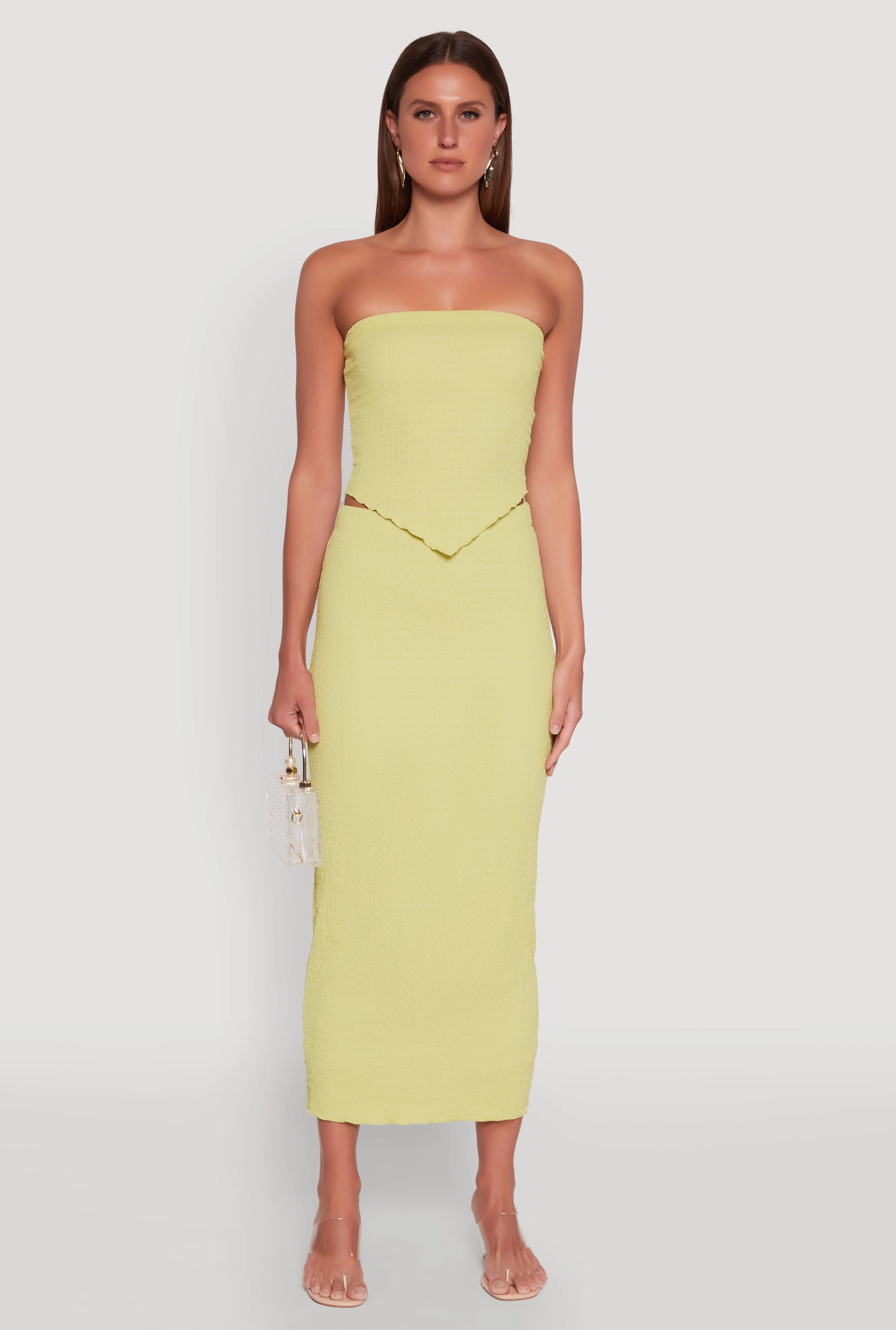 Sleek Vibe Almost Famous Textured Knit Maxi Skirt