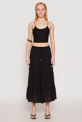 Soft Combo Senior Style Almost Famous Tiered Skirt