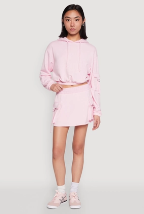 Neutrals Only Iris Fleece Cargo Skort