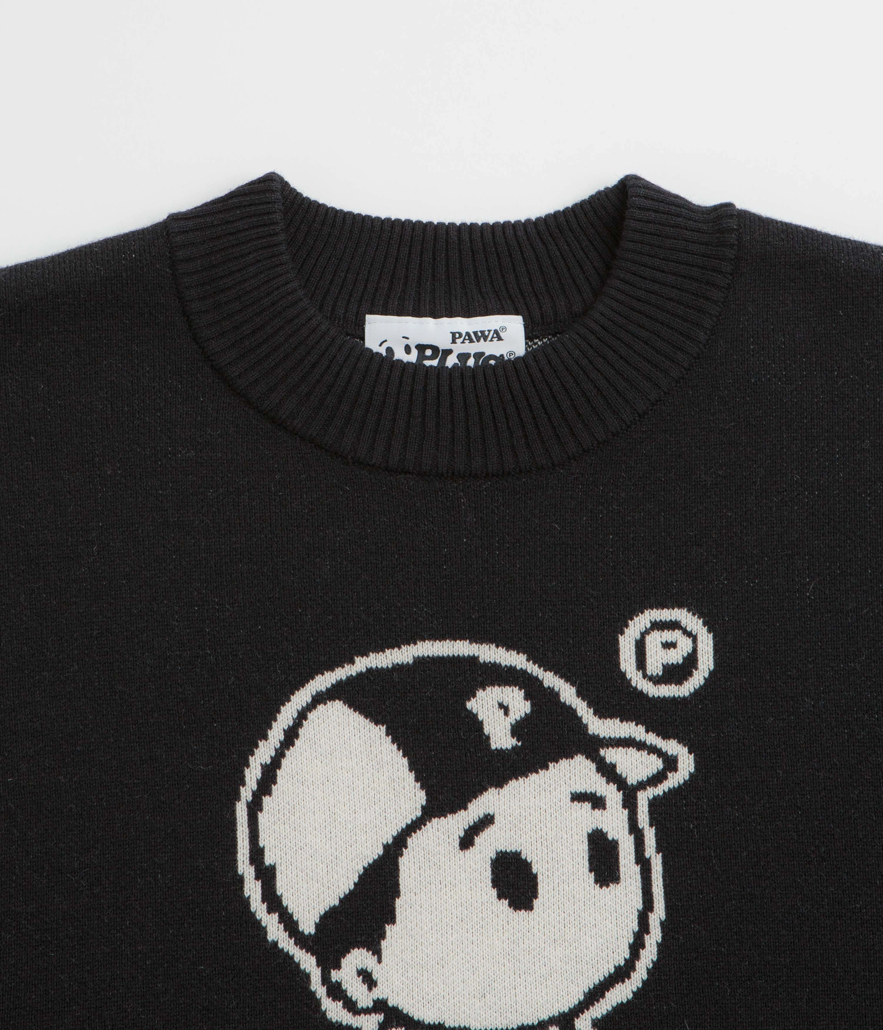 Adaptive Fit Silhouette Light Knit Pawa Speed Sports OG Boy Knit Sweatshirt - Black