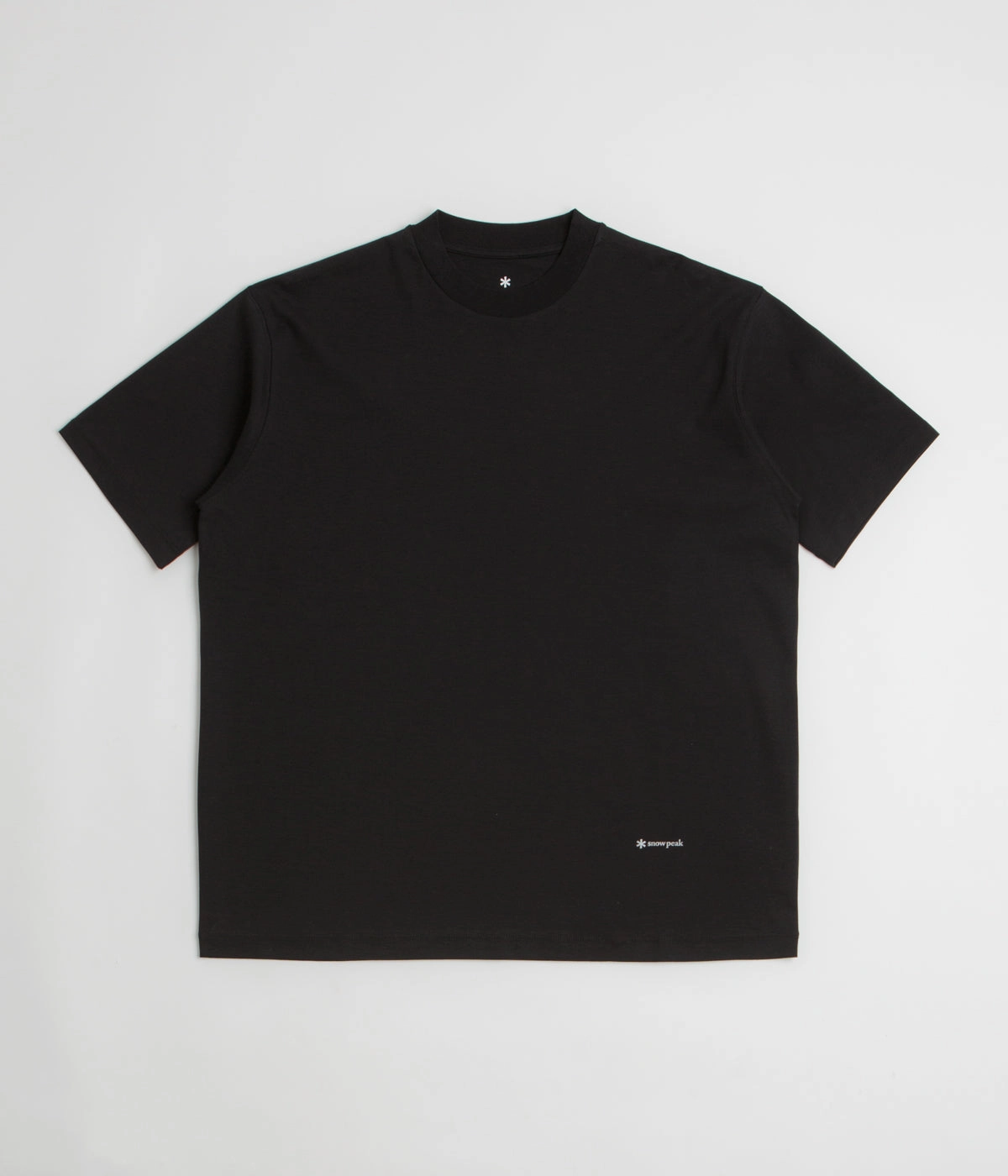 Classic Comfort Snow Peak Organic Cotton Mercerized T-Shirt - Black