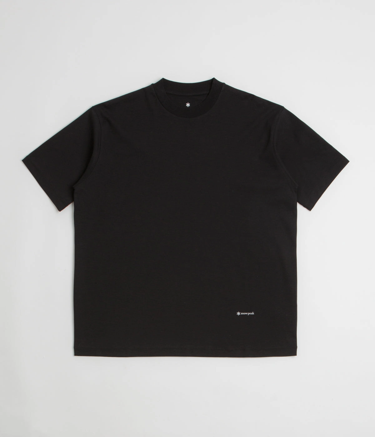 Snow Peak Organic Cotton Mercerized T-Shirt - Black Comfortable Wear Fashion-Ready
