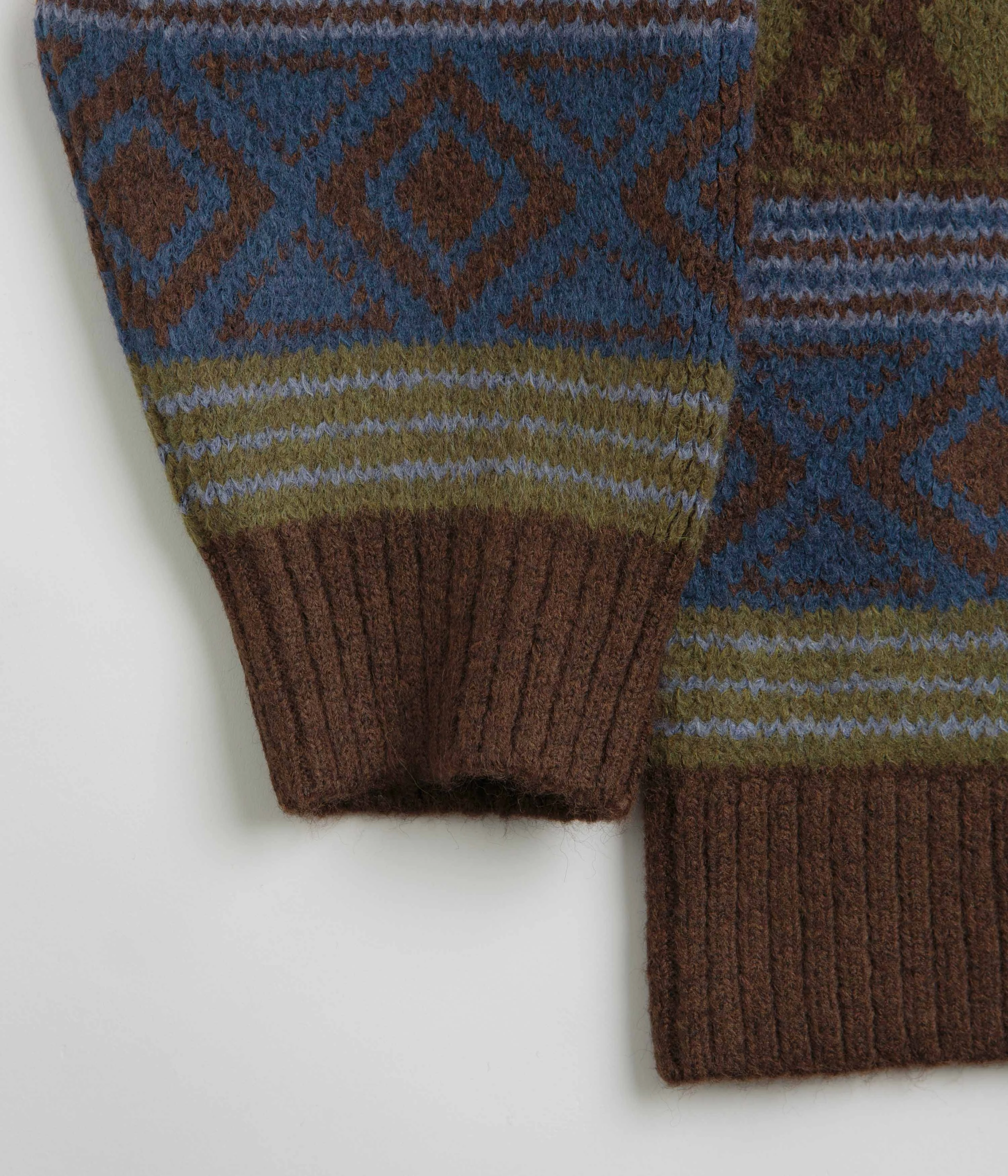 Polar George Sweatshirt - Blue Green Mix Soft and Cozy Knit