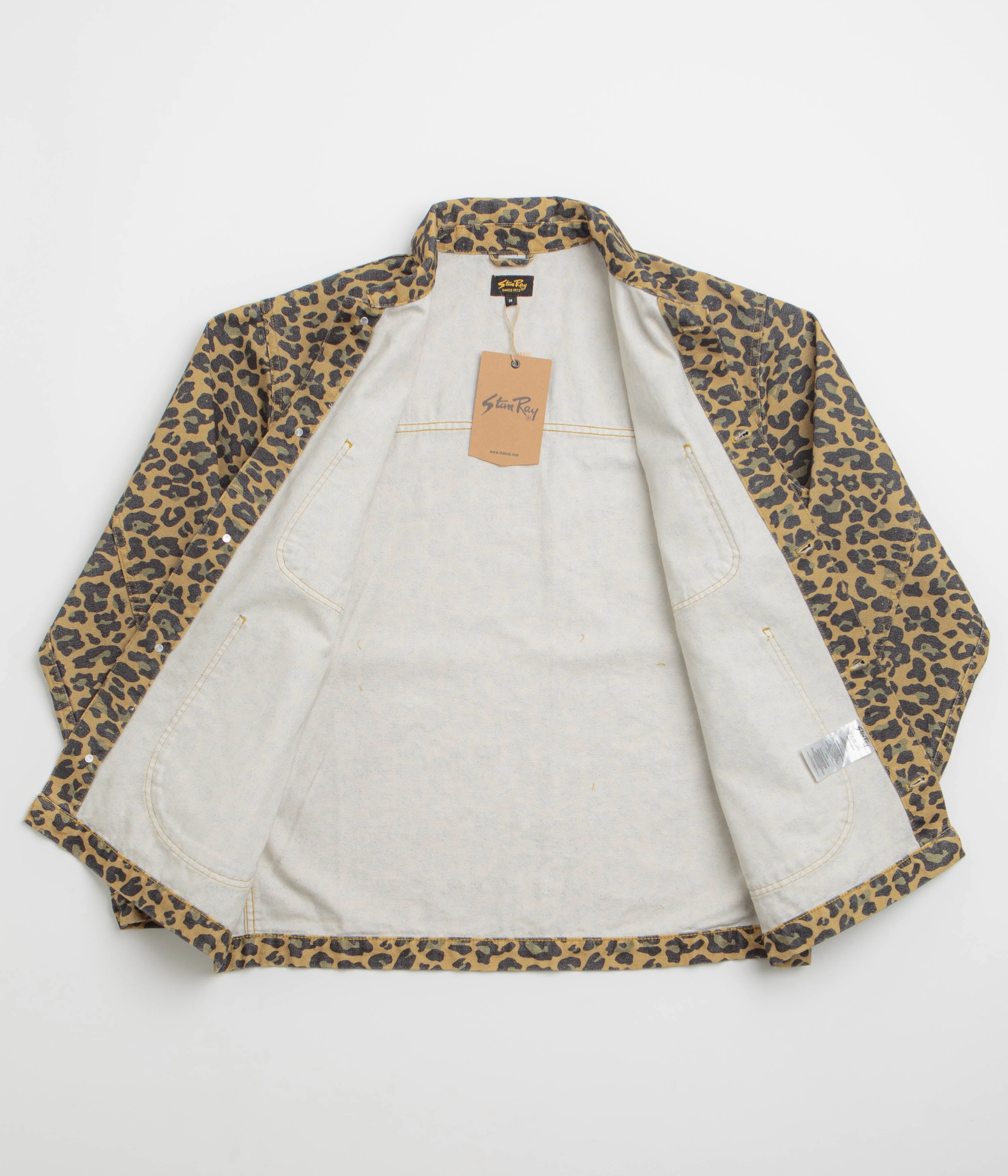 Stan Ray Coverall Jacket - Washed Leopard Camo Duck Weatherproof Seams