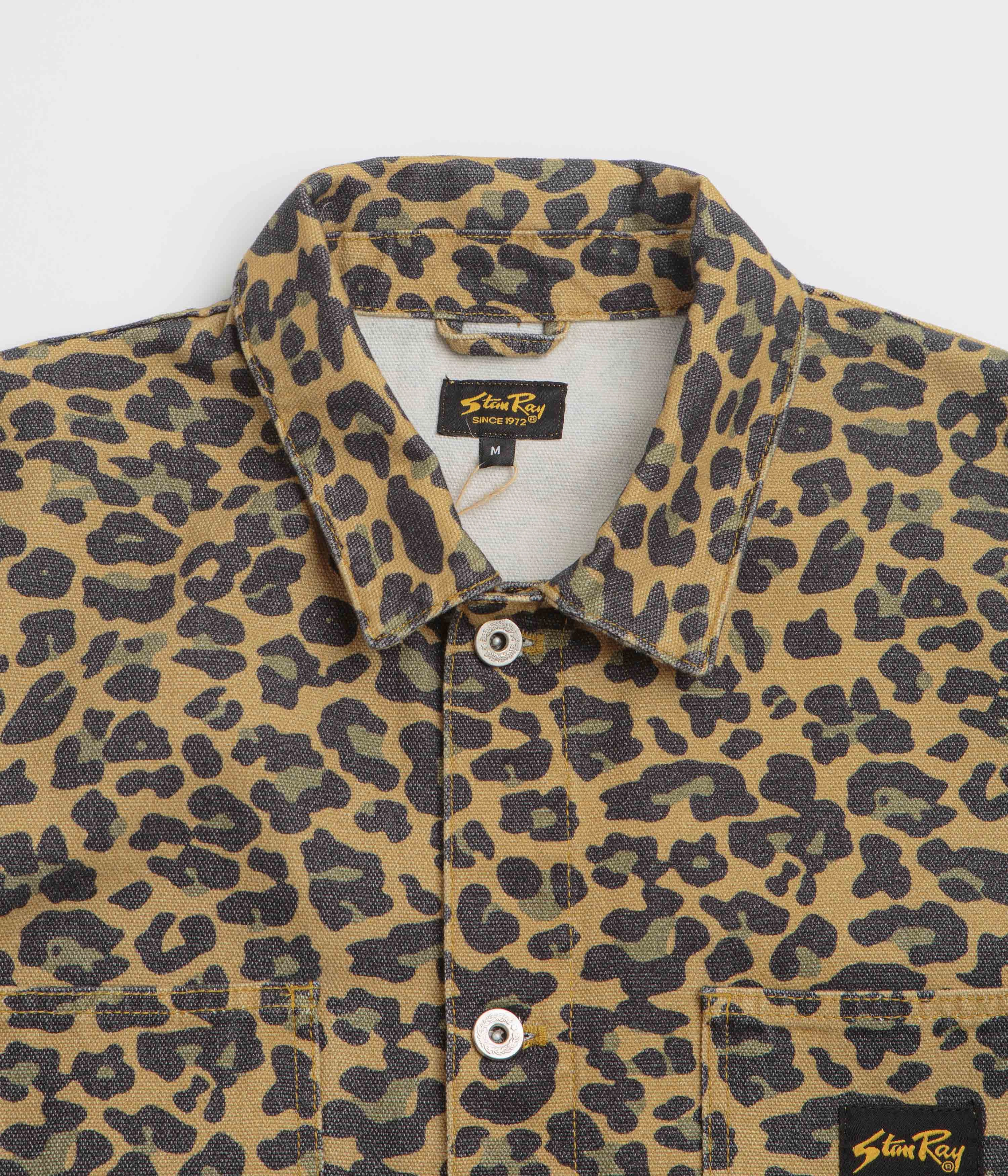 Stan Ray Coverall Jacket - Washed Leopard Camo Duck Wind Stop