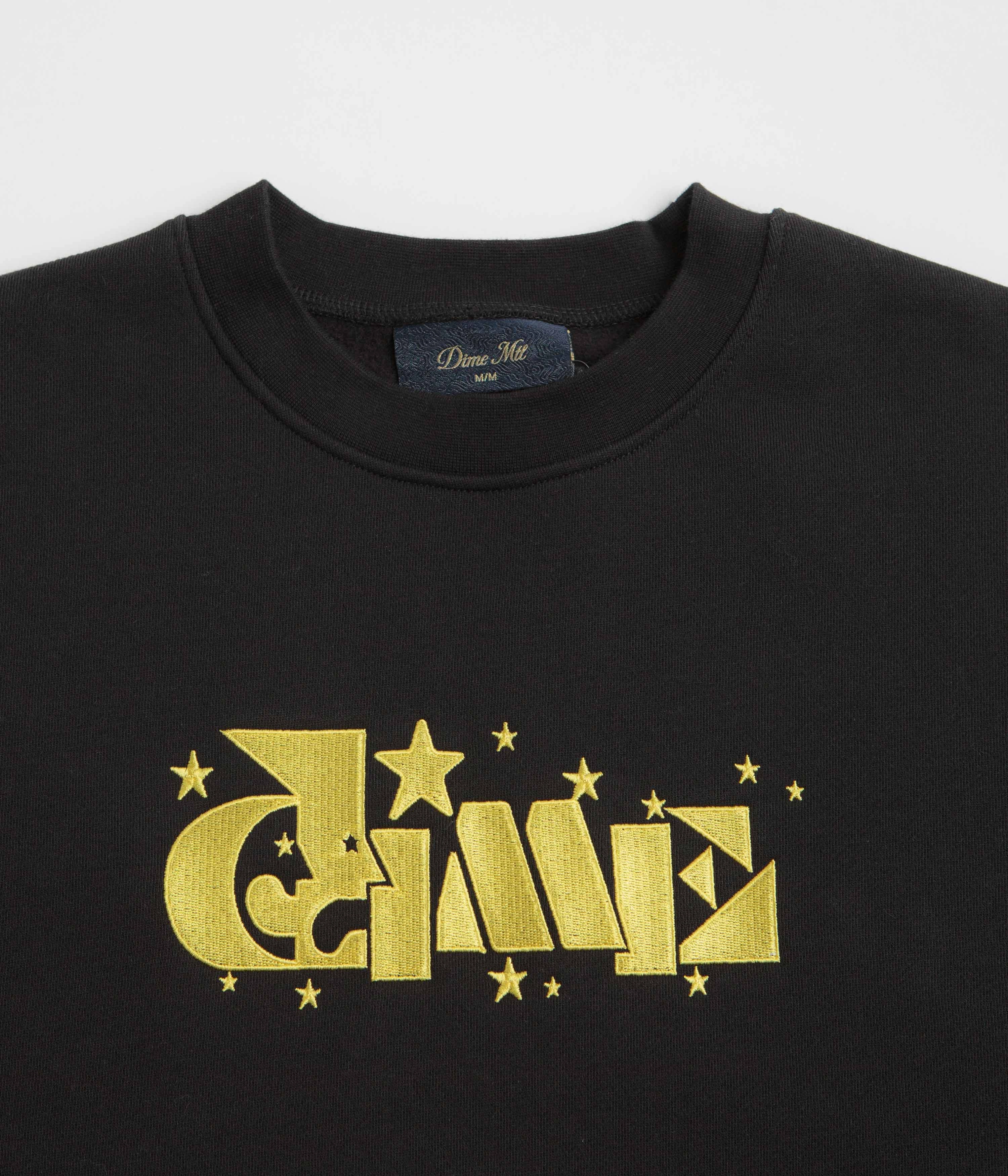 Dime Magic Crewneck Sweatshirt - Black Cozy Everyday Wear