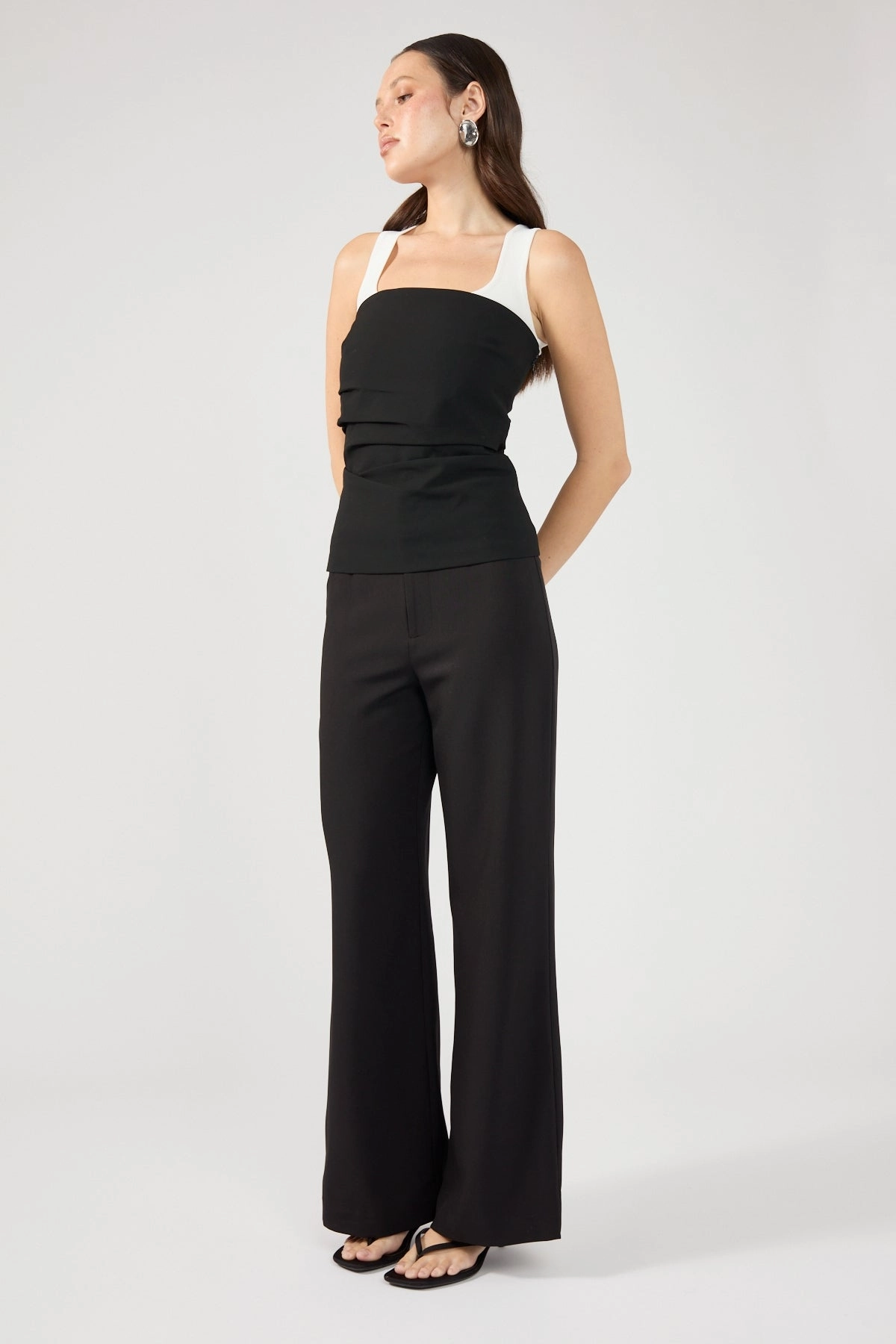 Perfect Stranger Raye High Waist Tailored Pant Black Low Profile