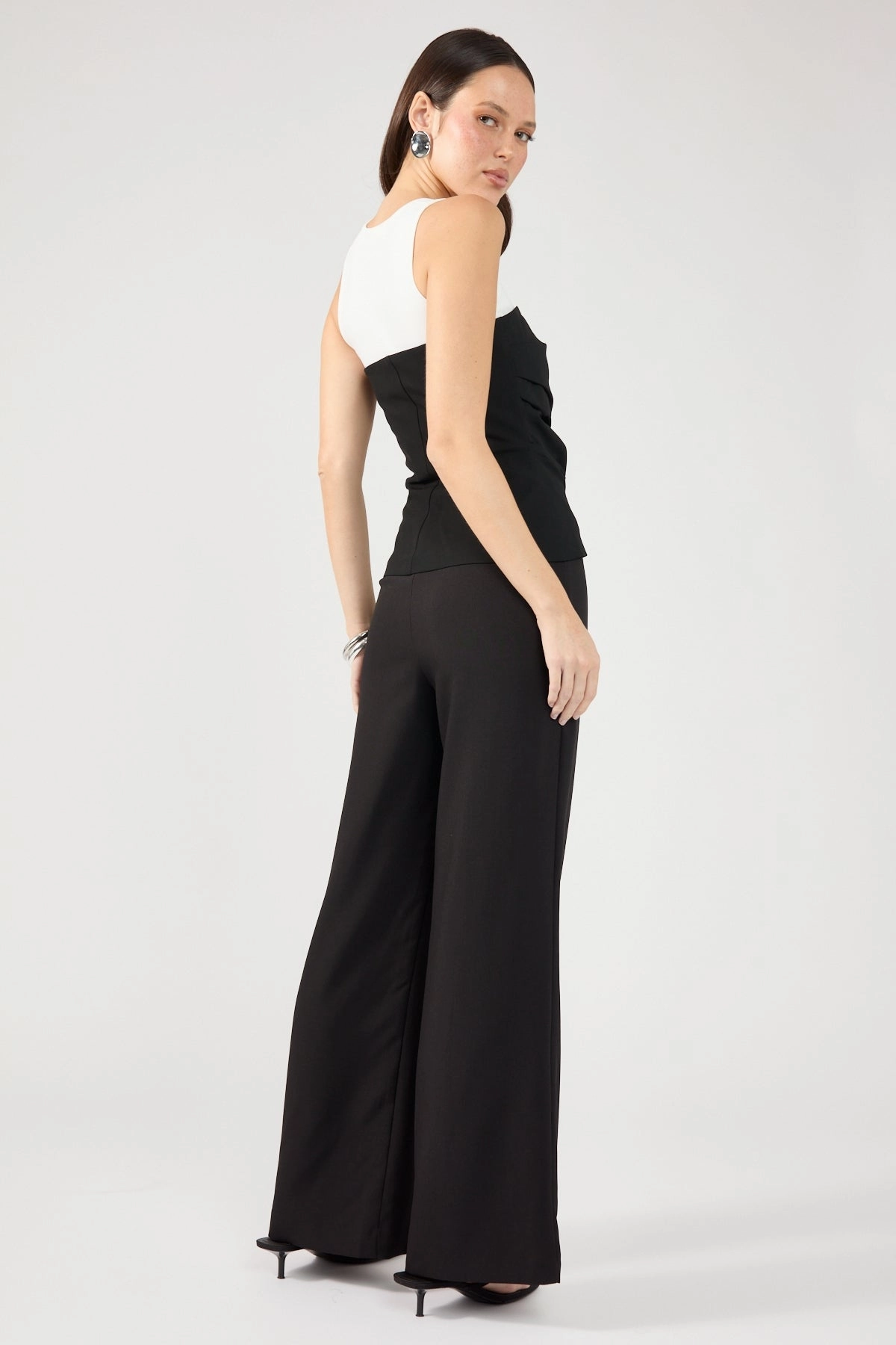 Eco Friendly Fabric SoftTouchFinish Perfect Stranger Raye High Waist Tailored Pant Black